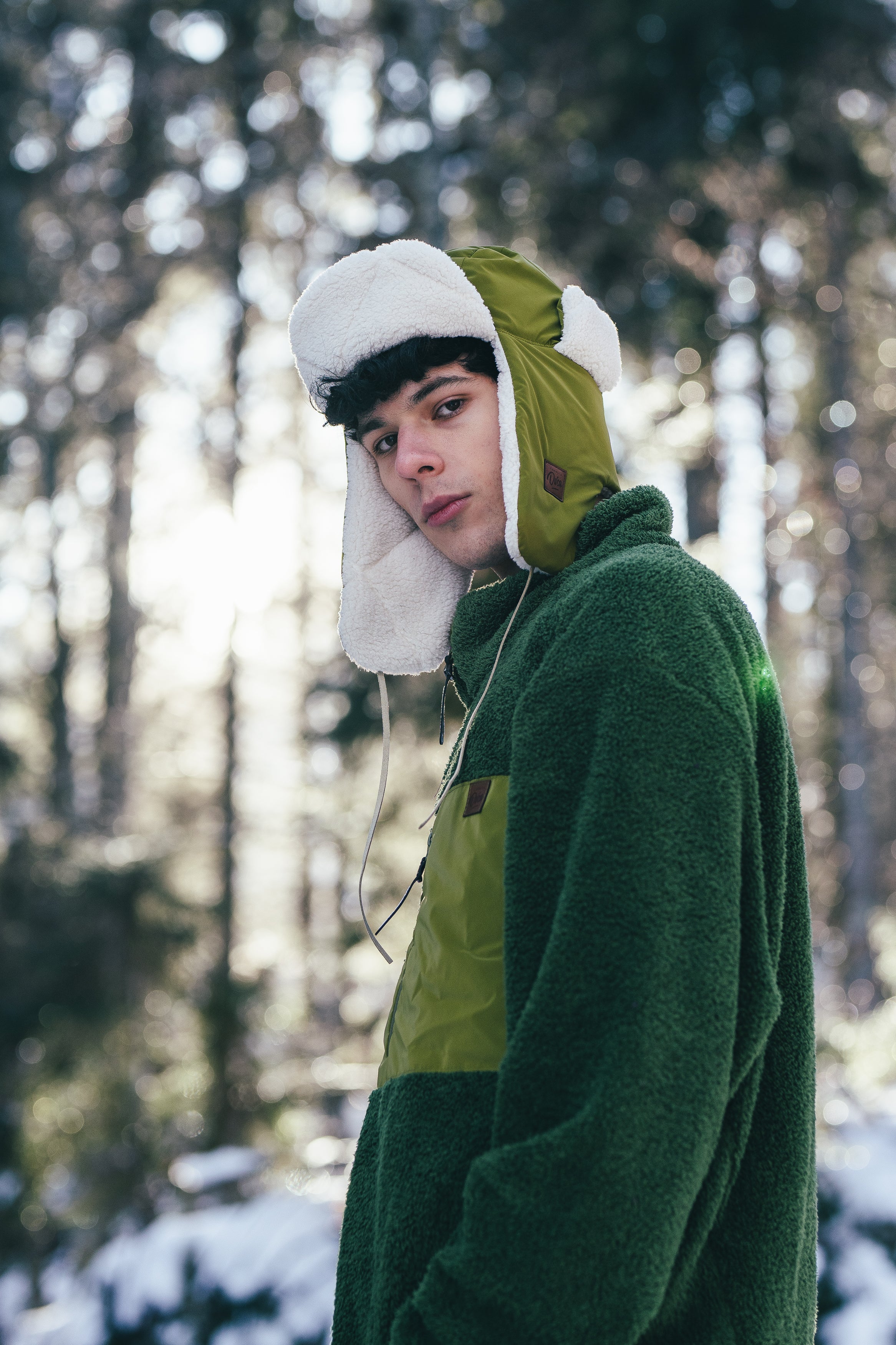 M's Fleece Sherpa Green Sweatshirt
