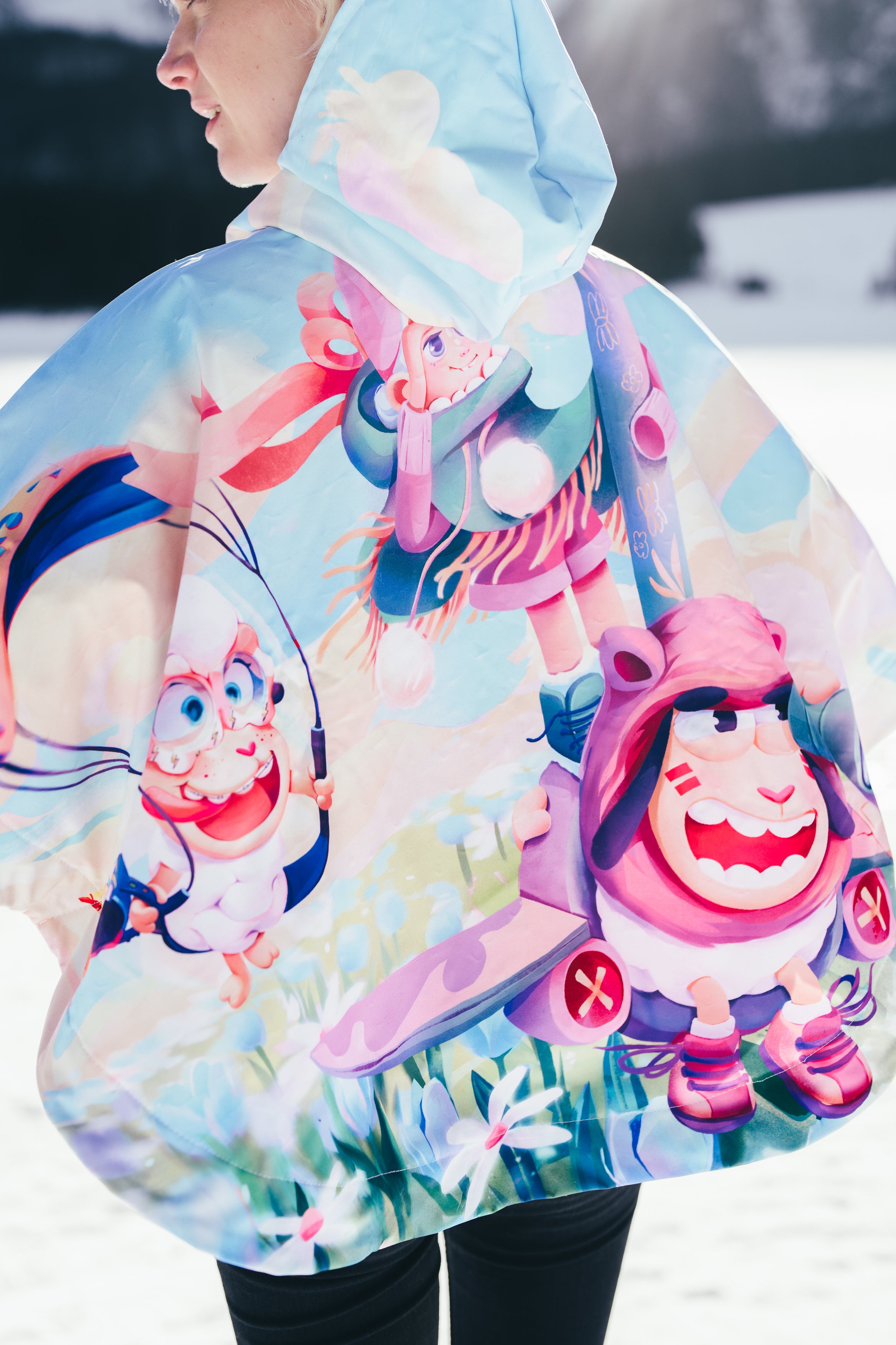 W's AME SHIRANO Soft Shell Poncho