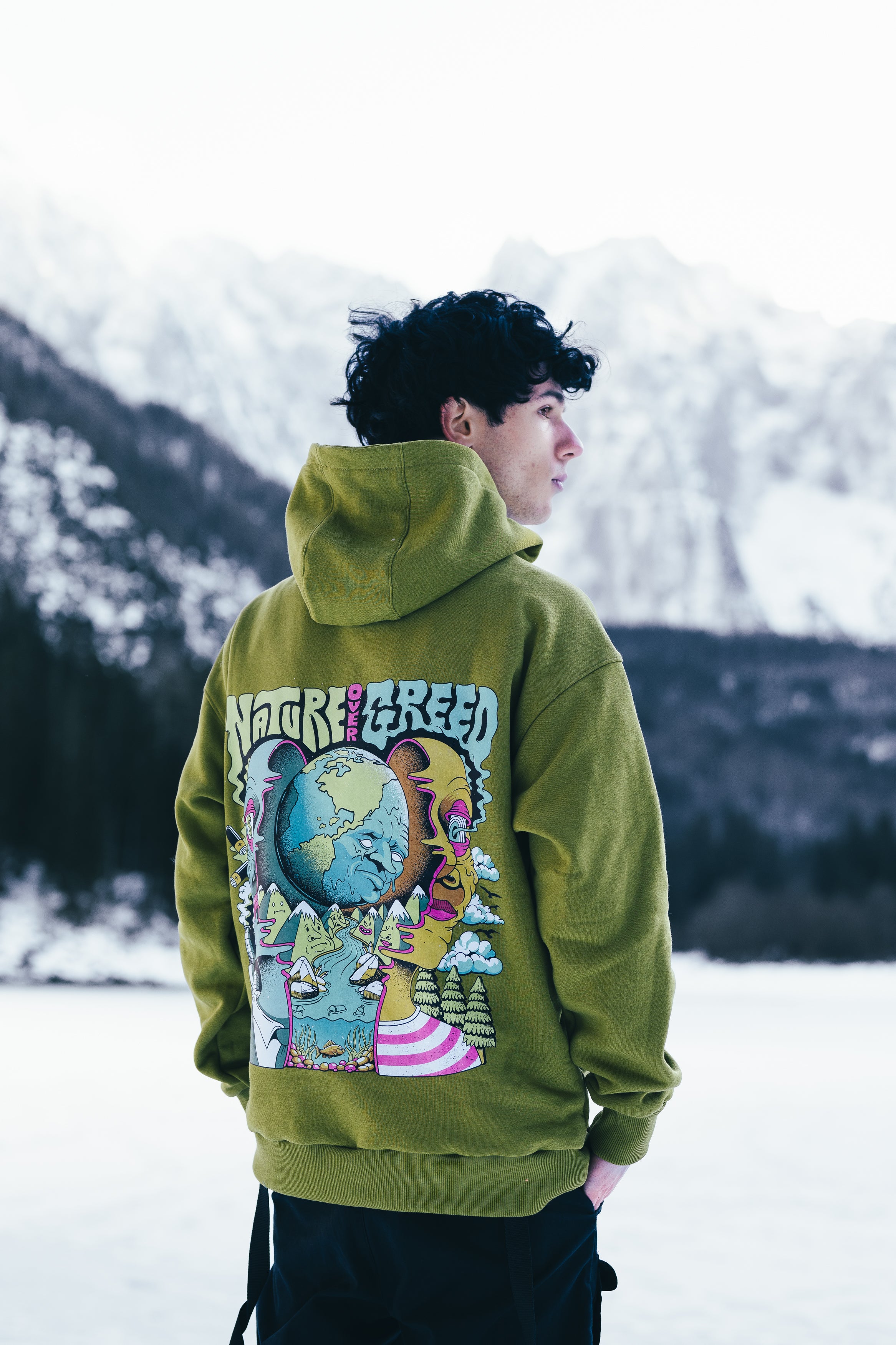 M's Oversized Green Hoodie