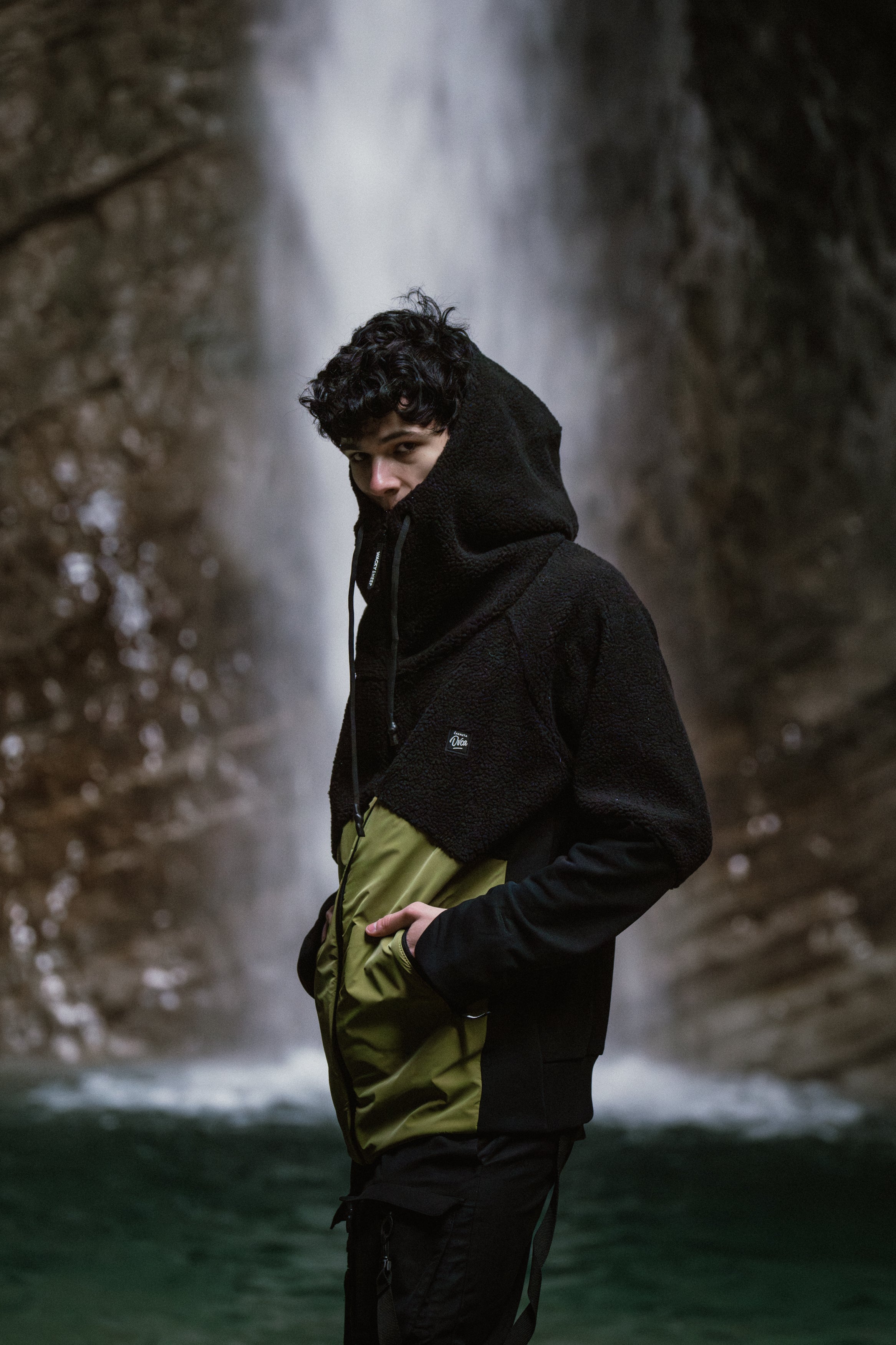 M's Black Classic Sherpa Zip Hoodie