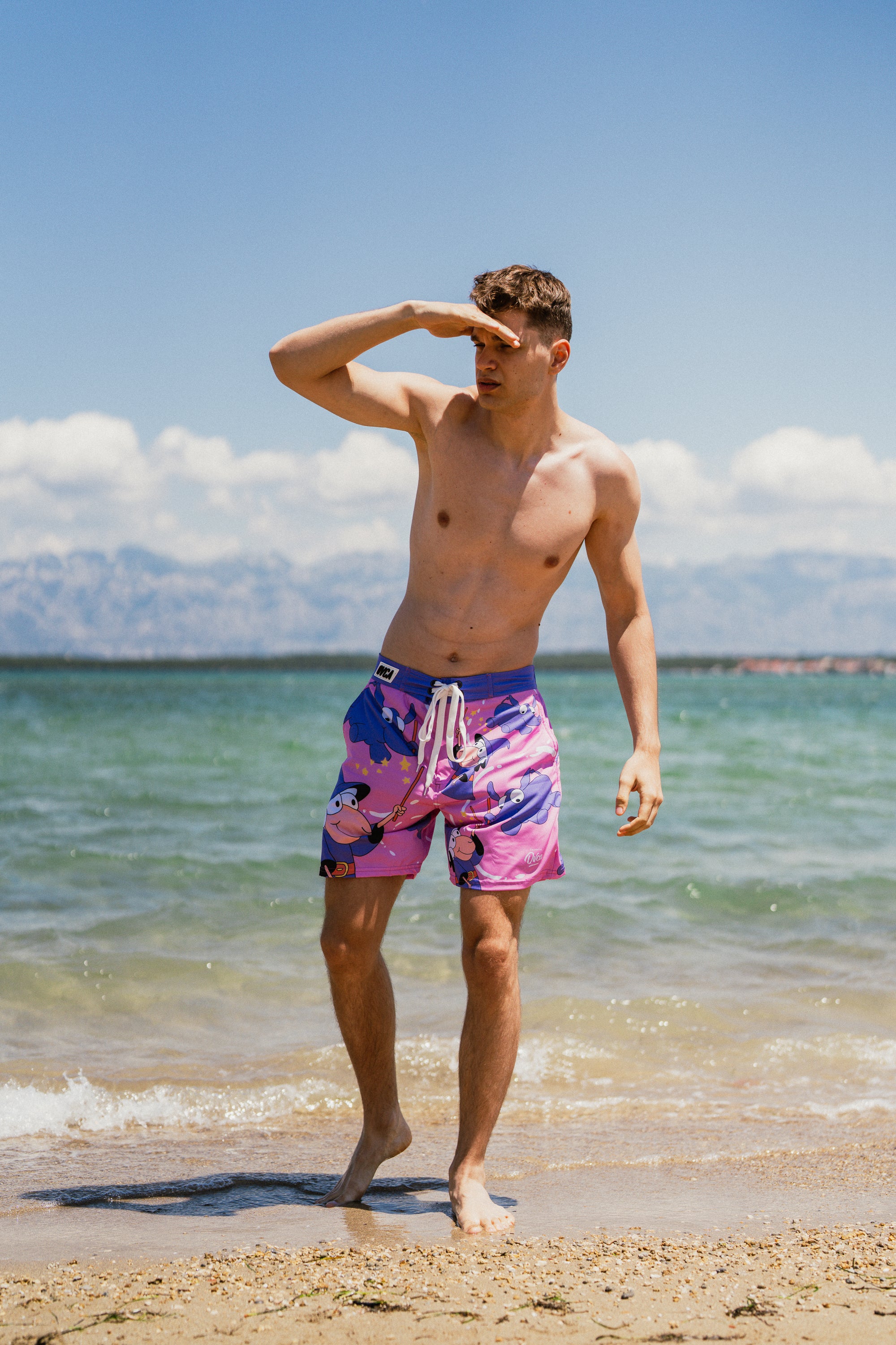 M's Short Wizard Sheep Swim Shorts