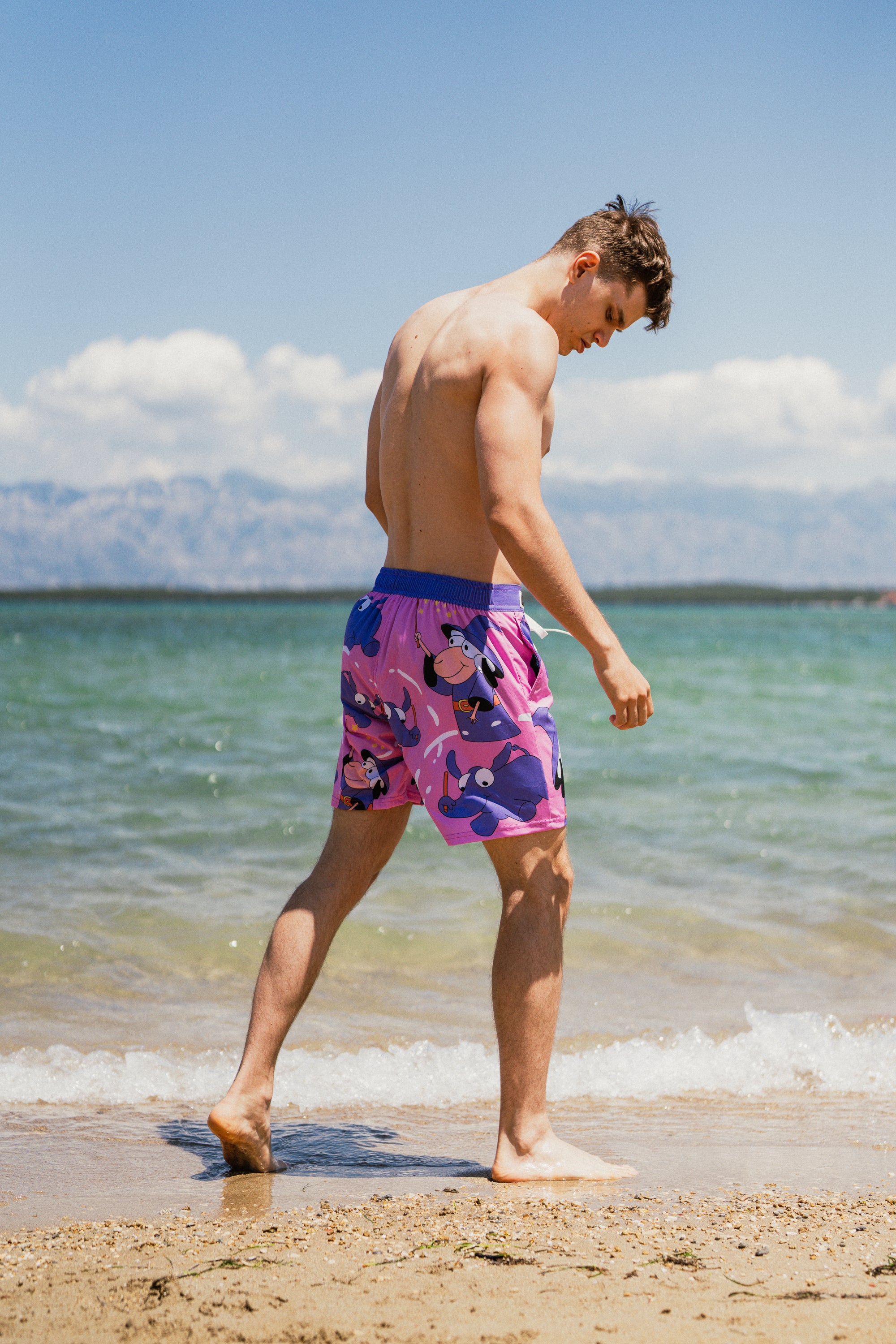 M's Short Wizard Sheep Swim Shorts