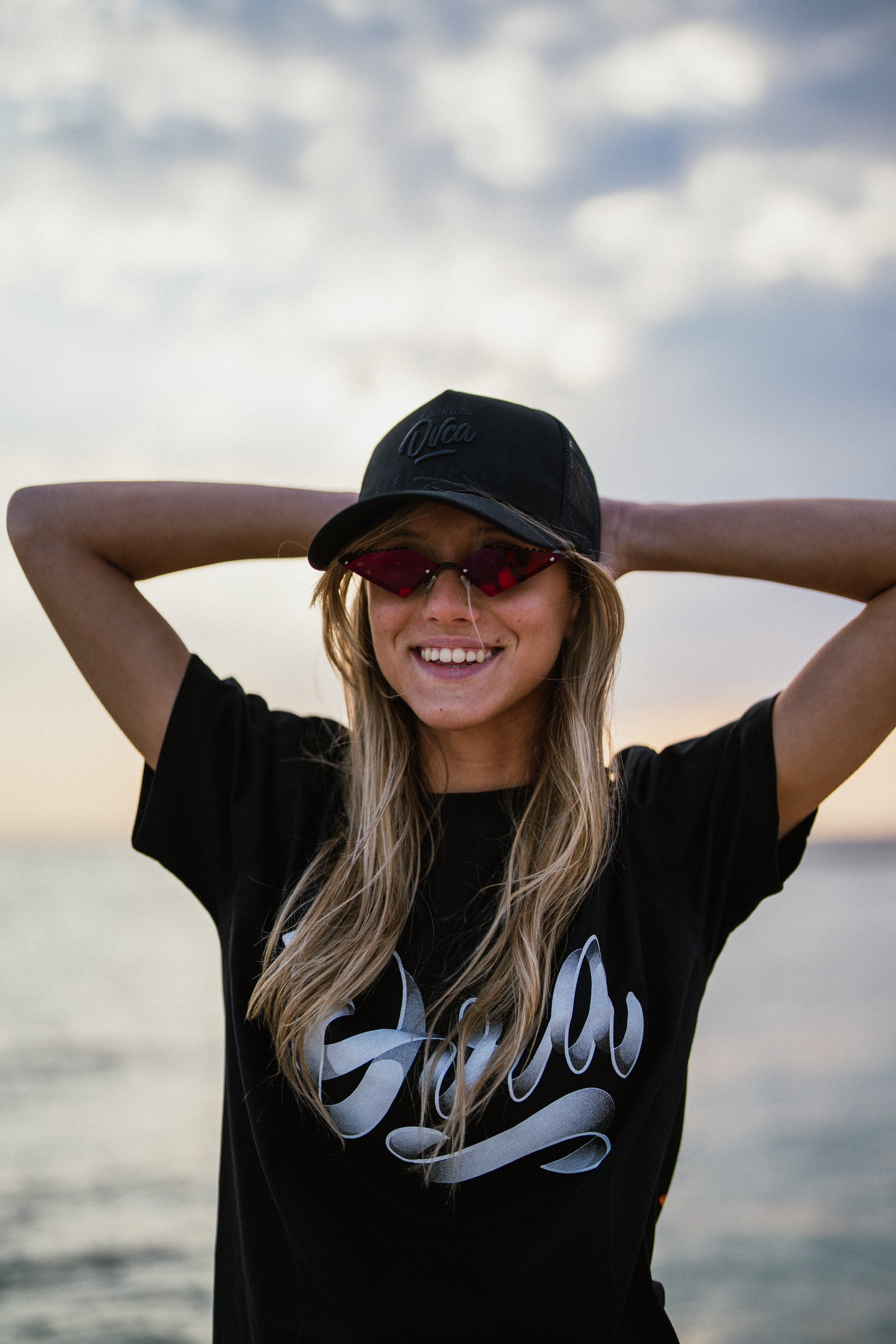 Black Trucker Cap