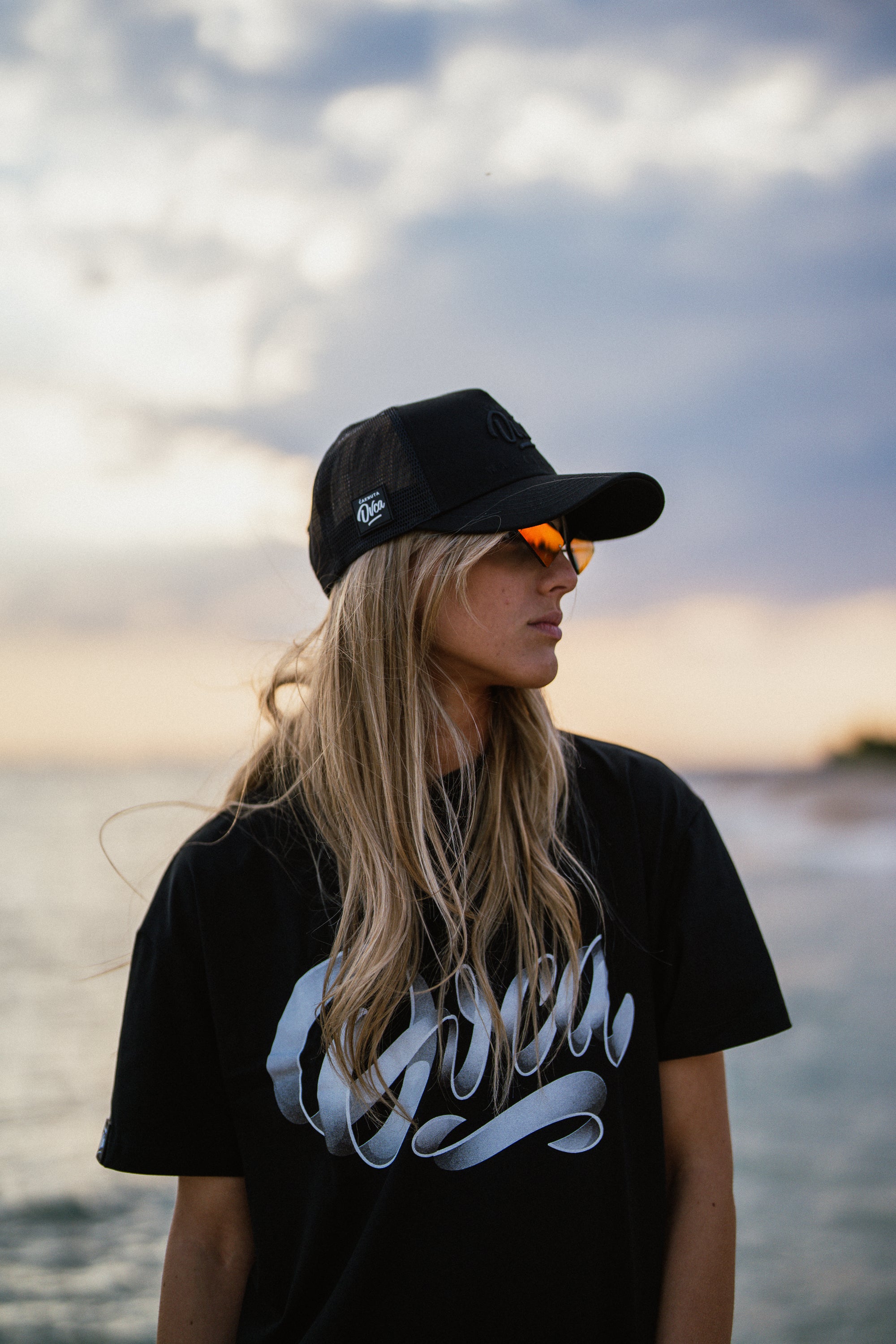 Black Trucker Cap