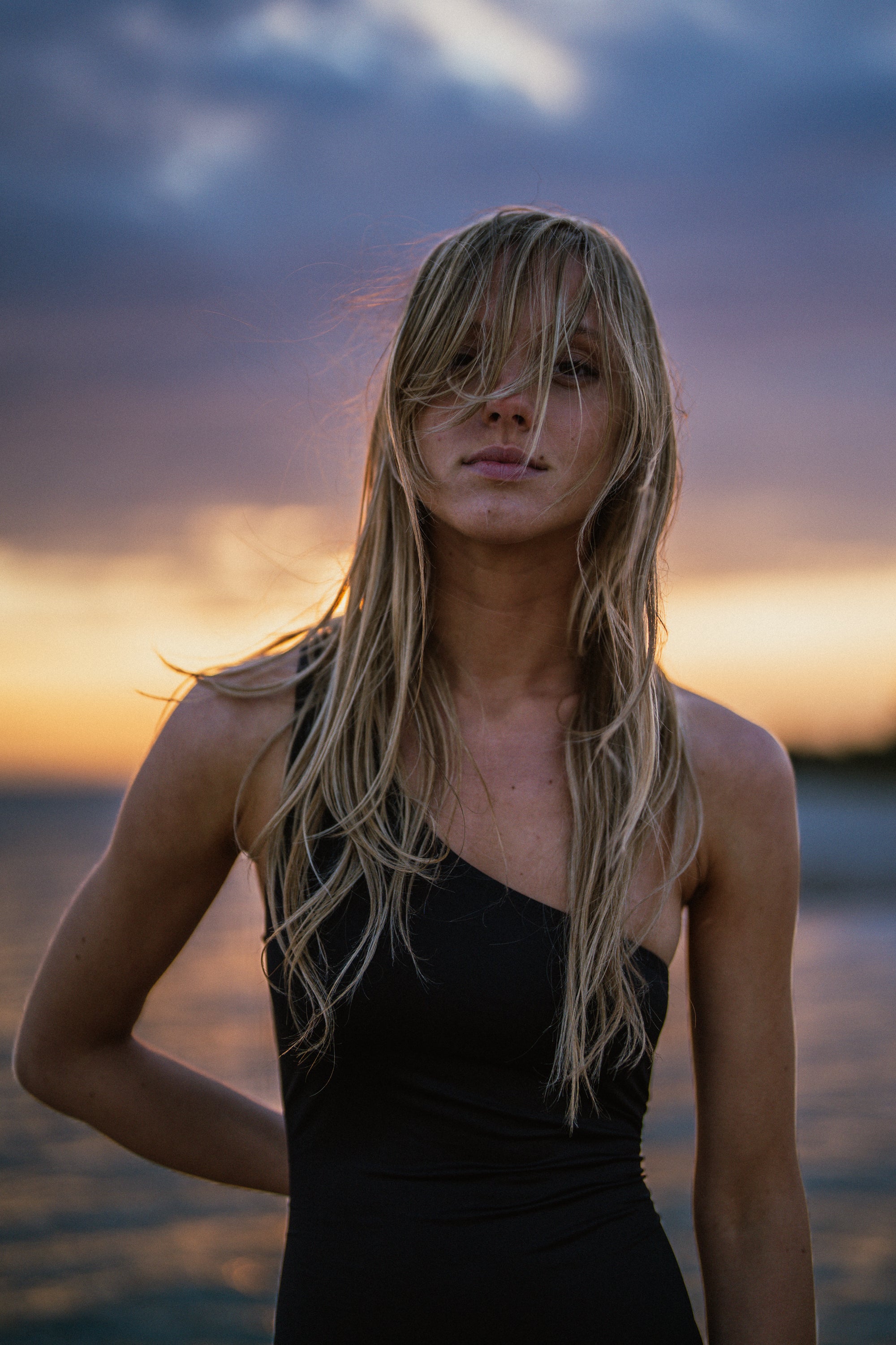 W's One Piece Black Swimsuit