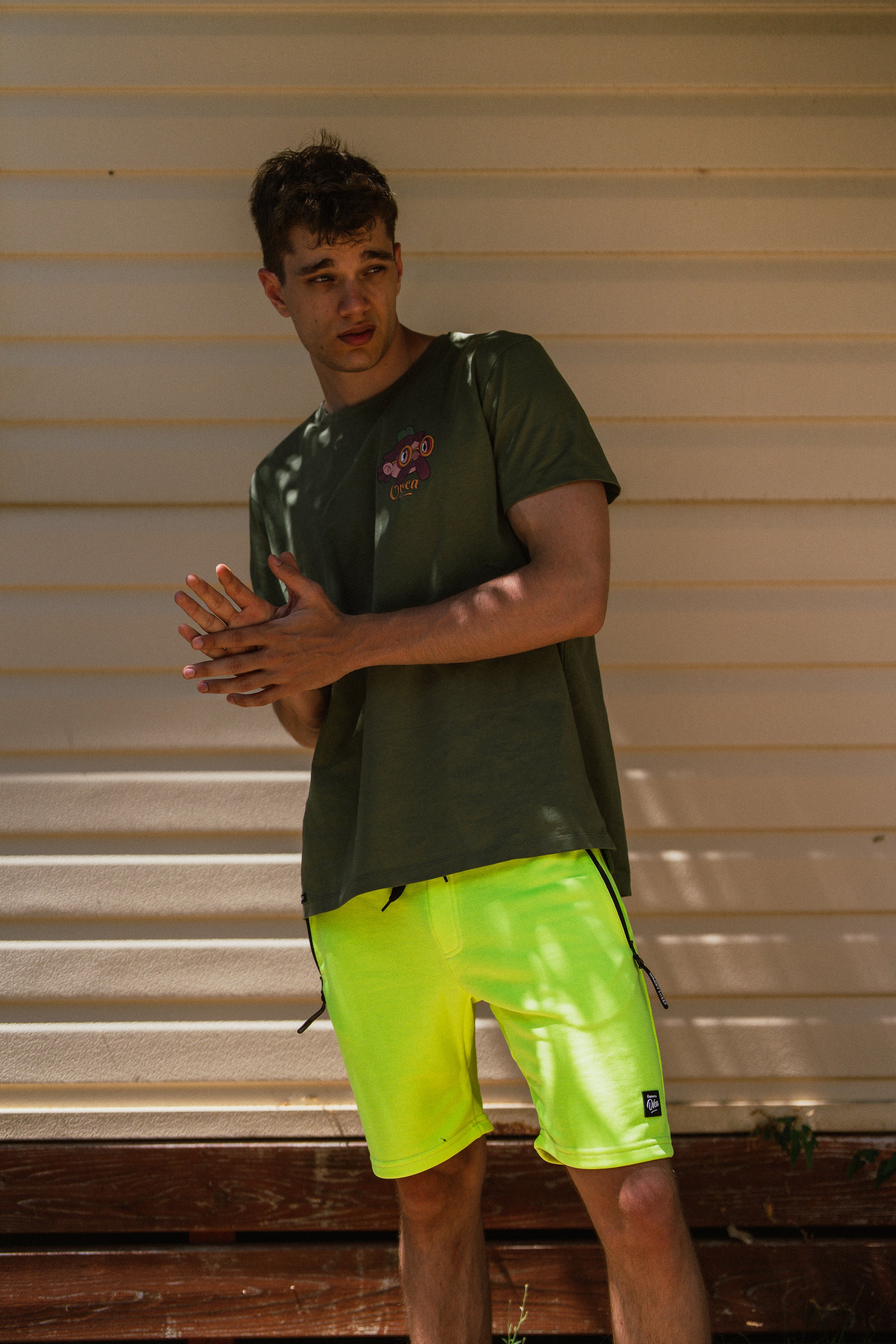 M's Neon Cotton Shorts