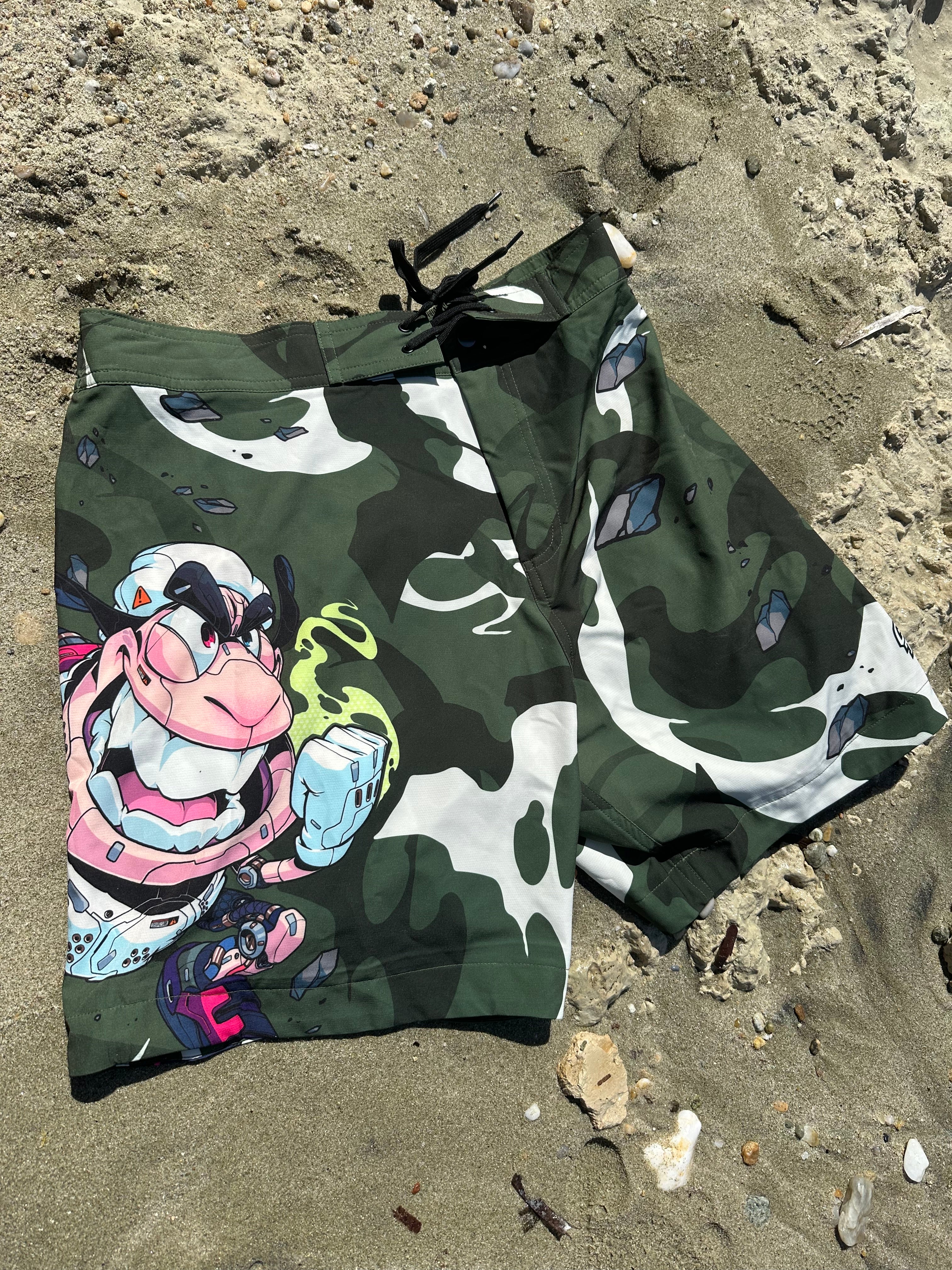 M's ARMY Clog Swim Shorts