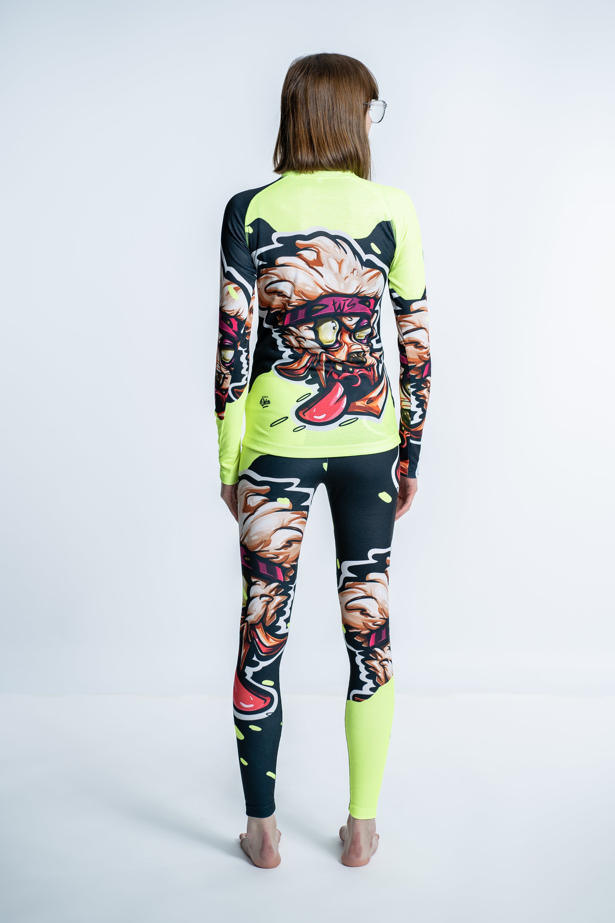 W's Neon Black Activewear Set