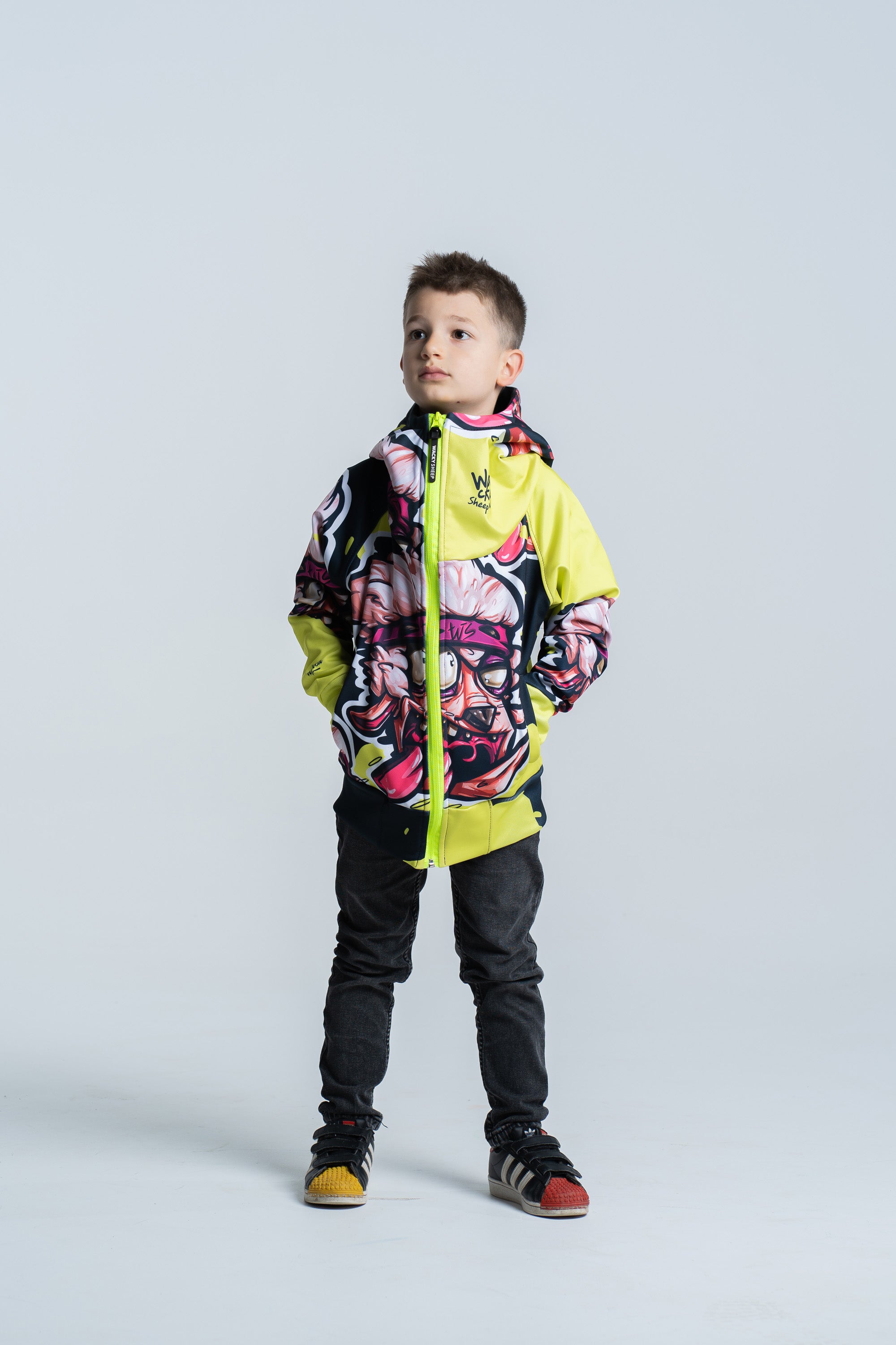 Kids Neon Black Hoodie