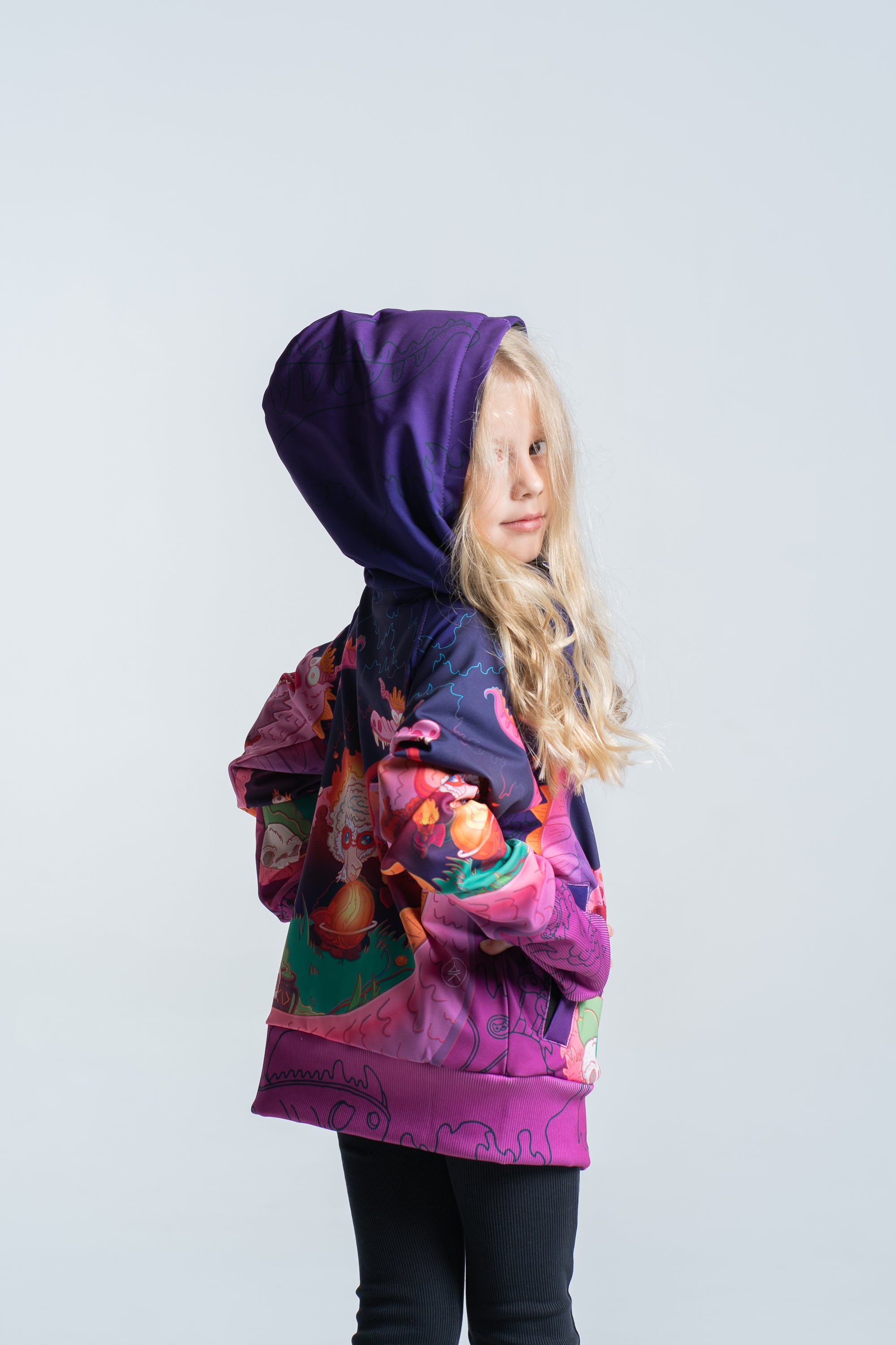 Kids Purple Azdaha Hoodie