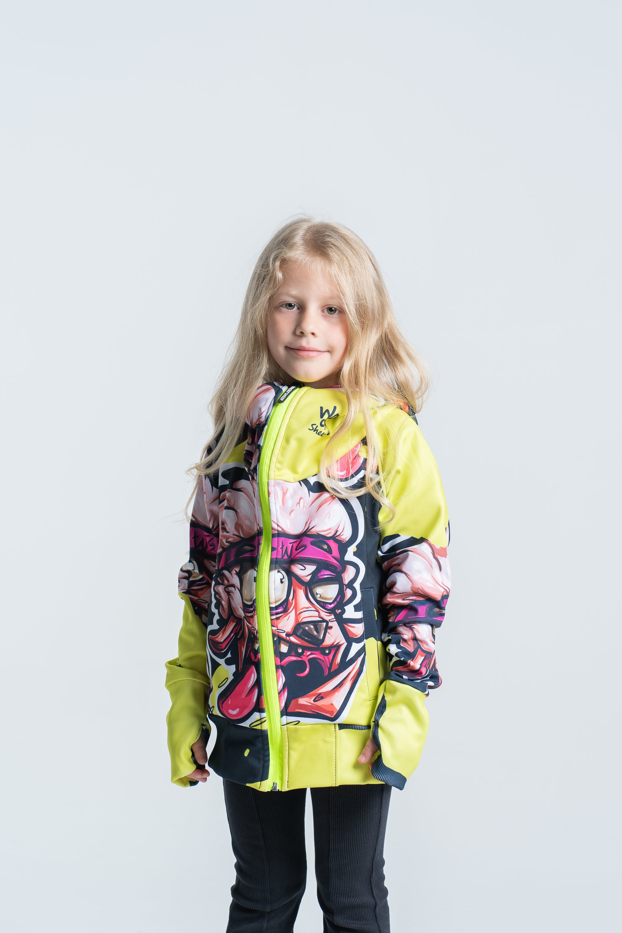 Kids Neon Black Hoodie