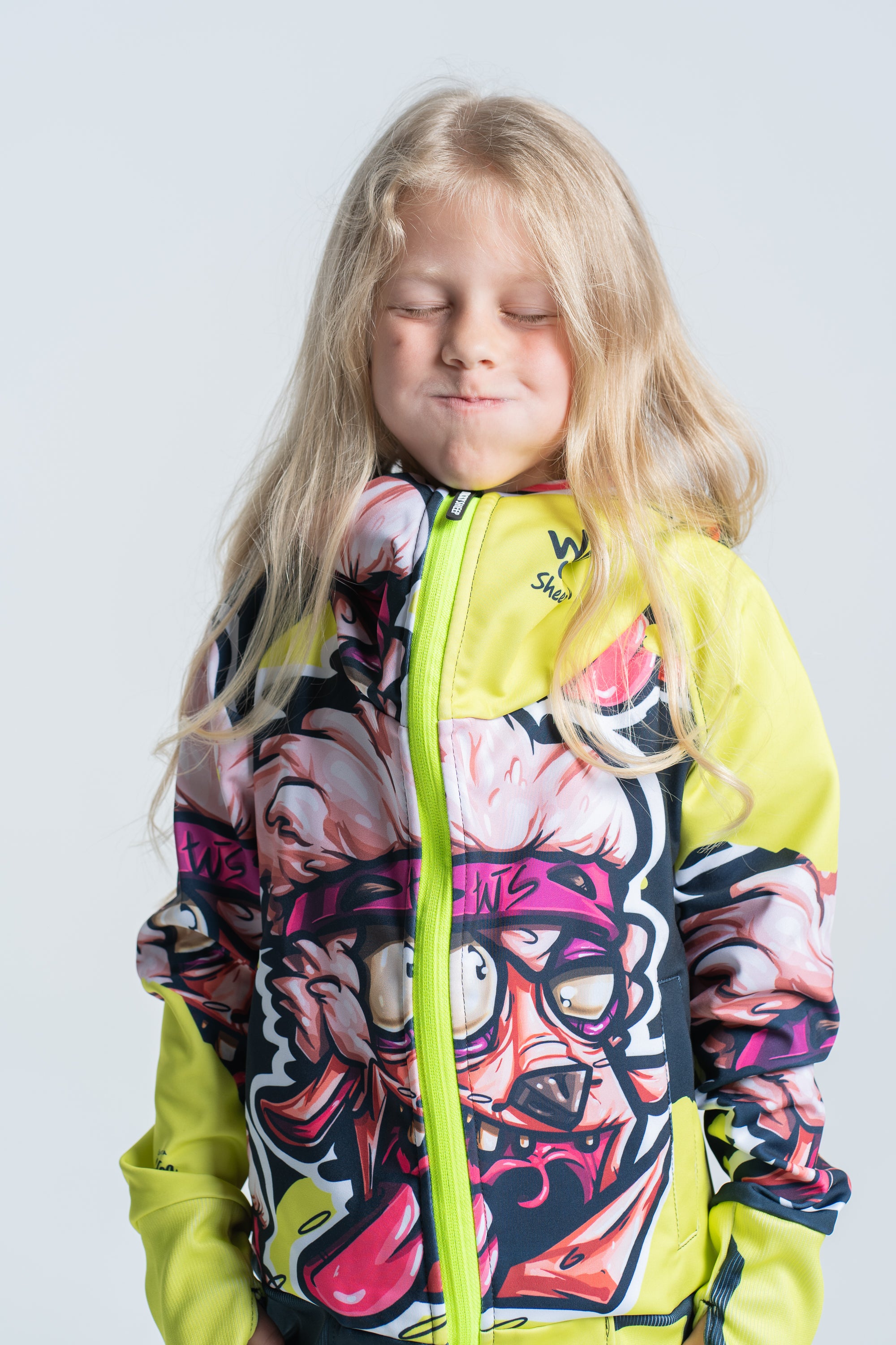 Kids Neon Black Hoodie