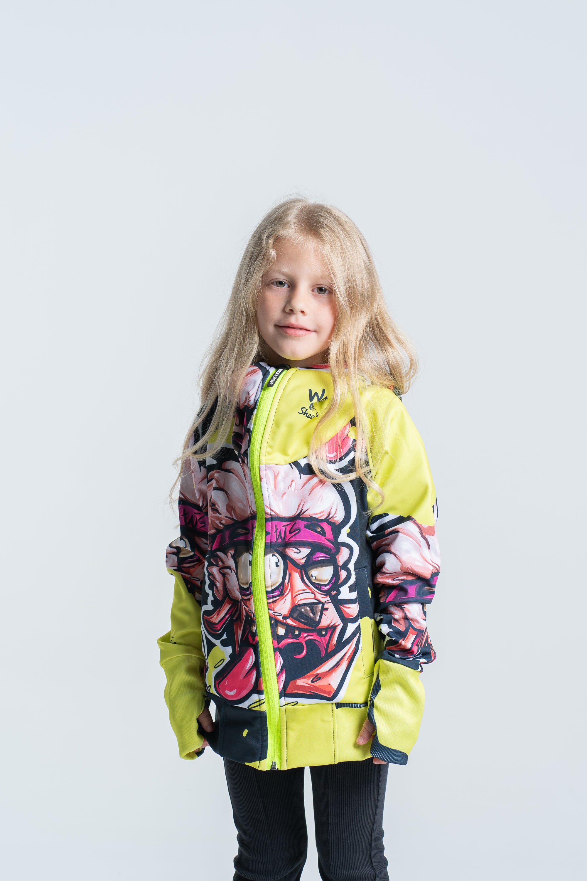 Kids Neon Black Hoodie