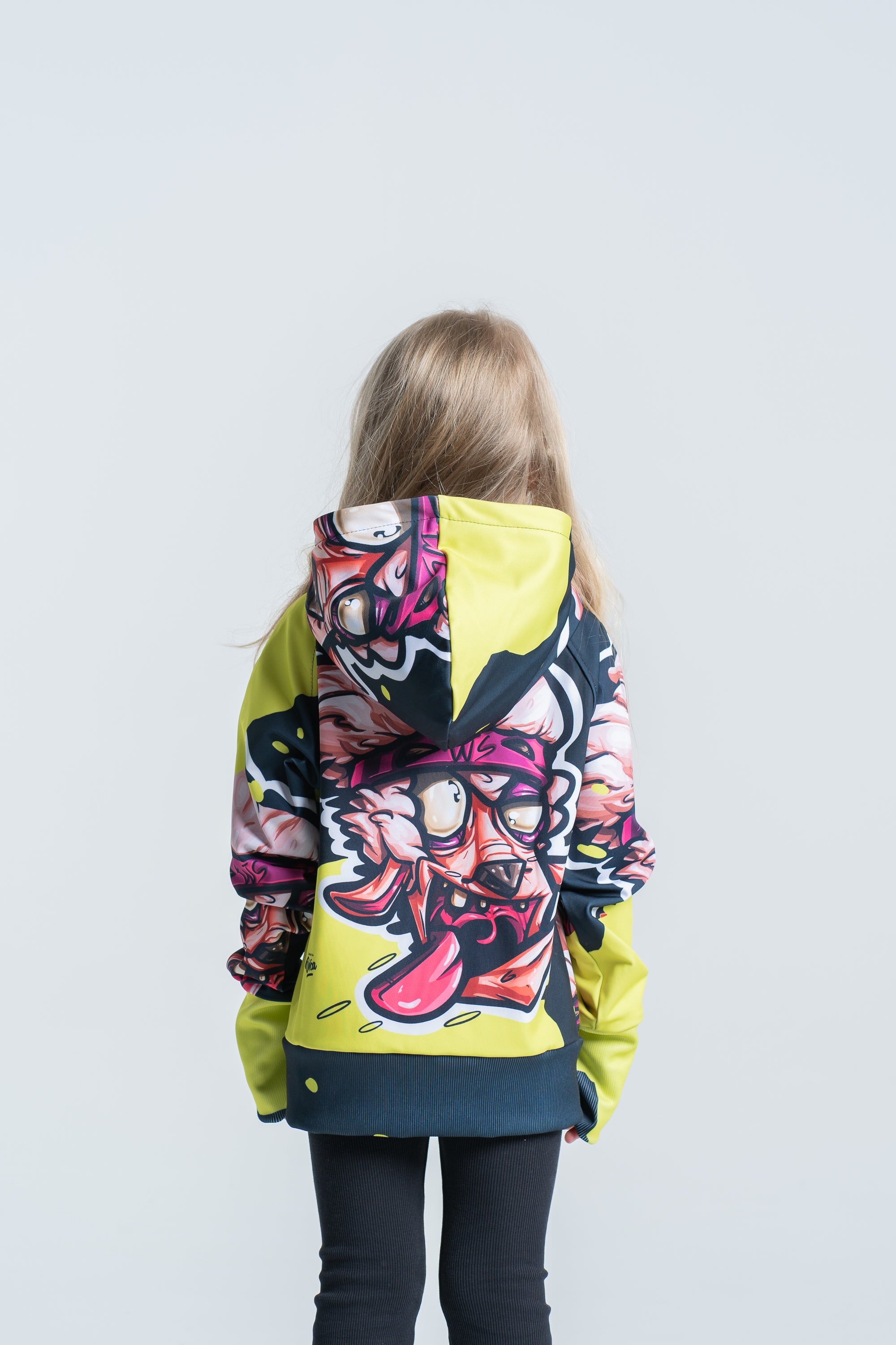 Kids Neon Black Hoodie
