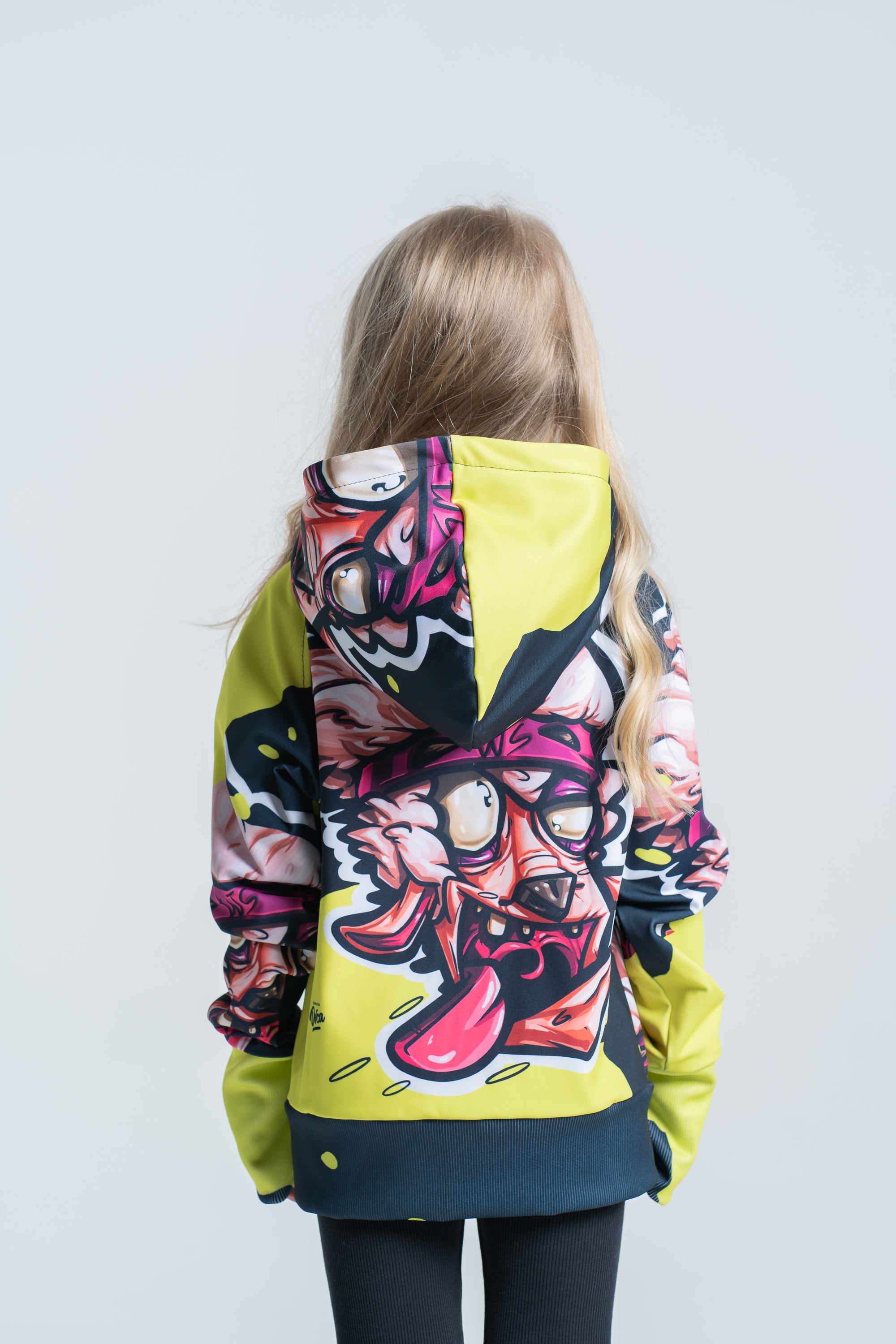 Kids Neon Black Hoodie