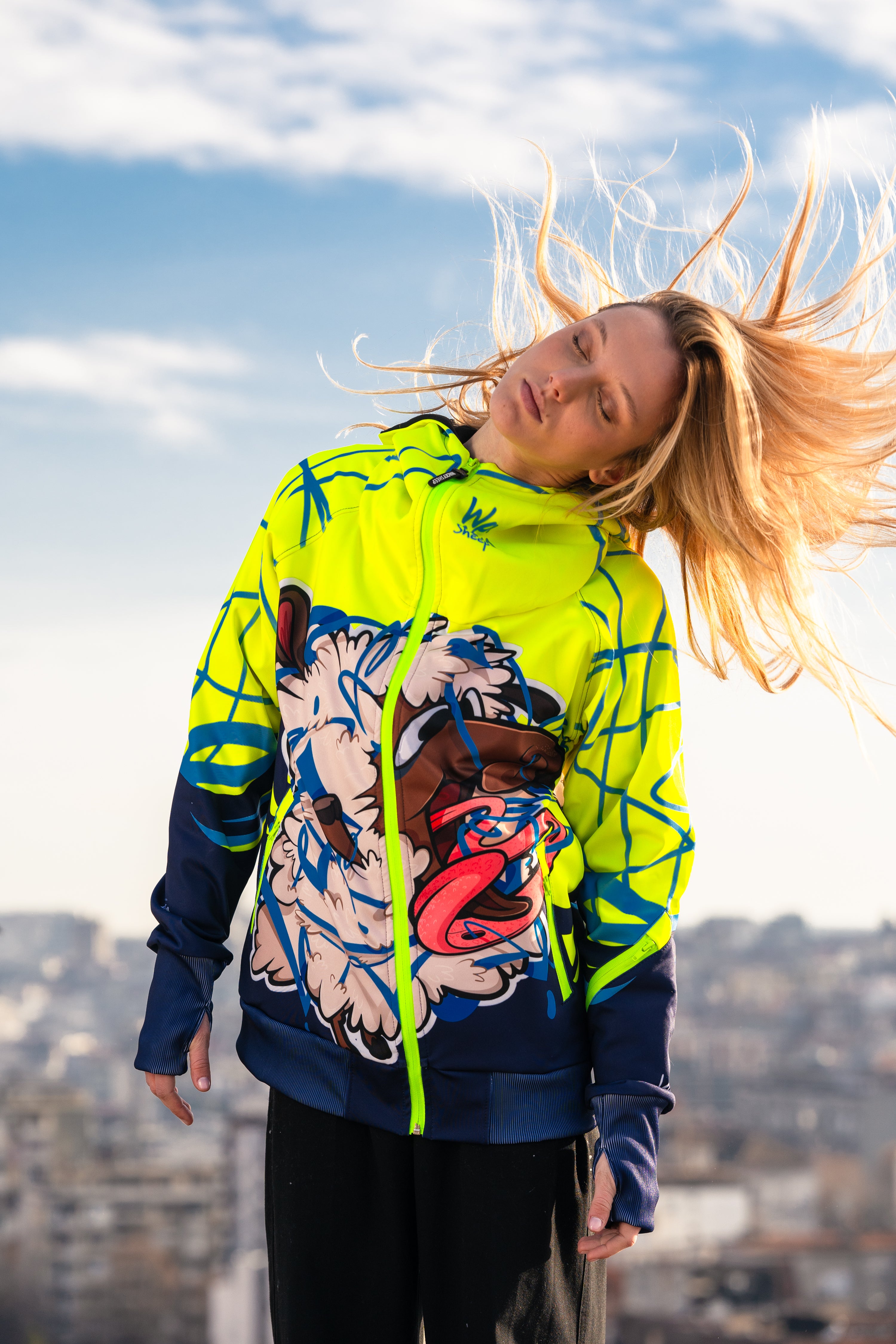 W's Neon Splash Zip Hoodie