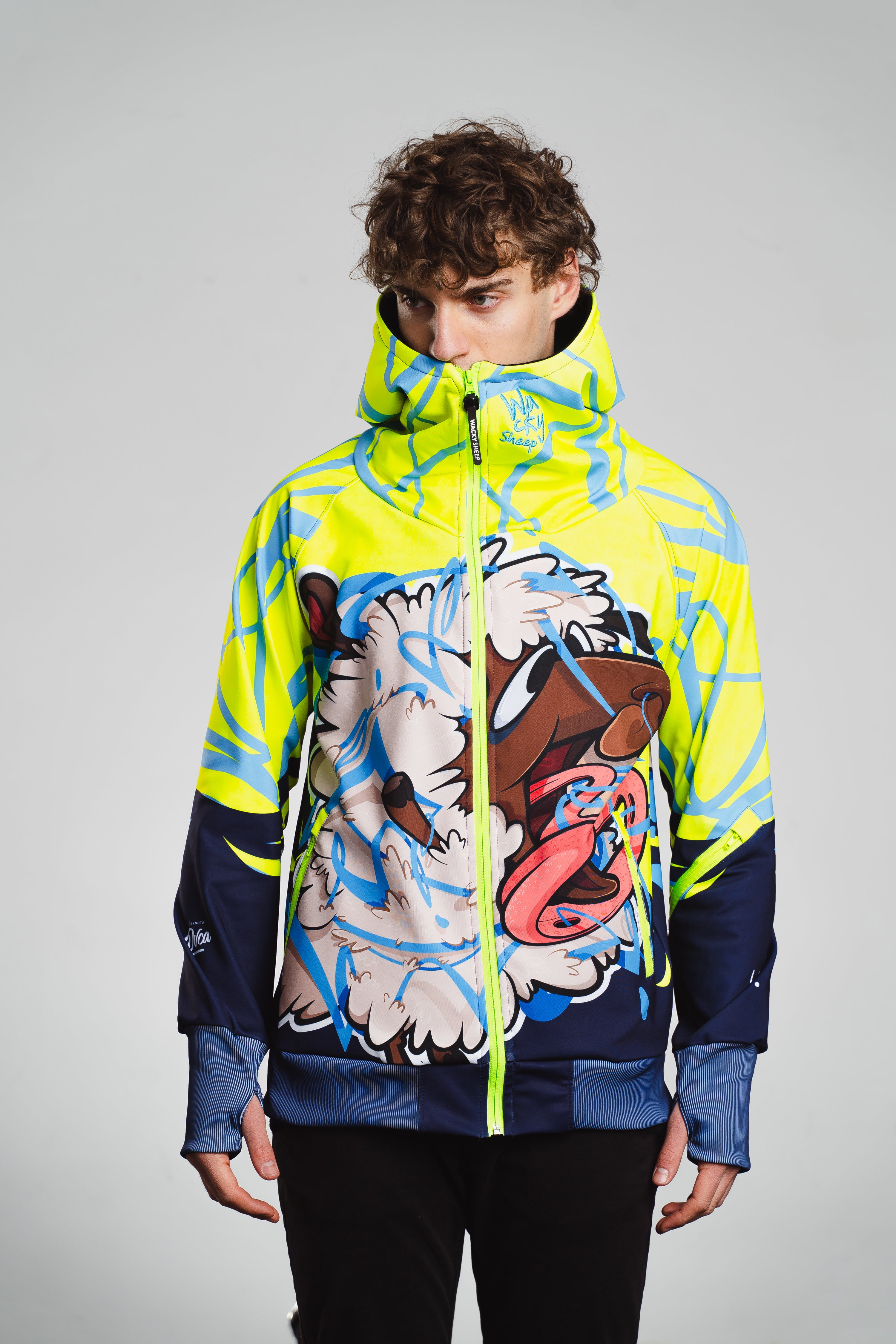 M's Neon Splash Zip Hoodie