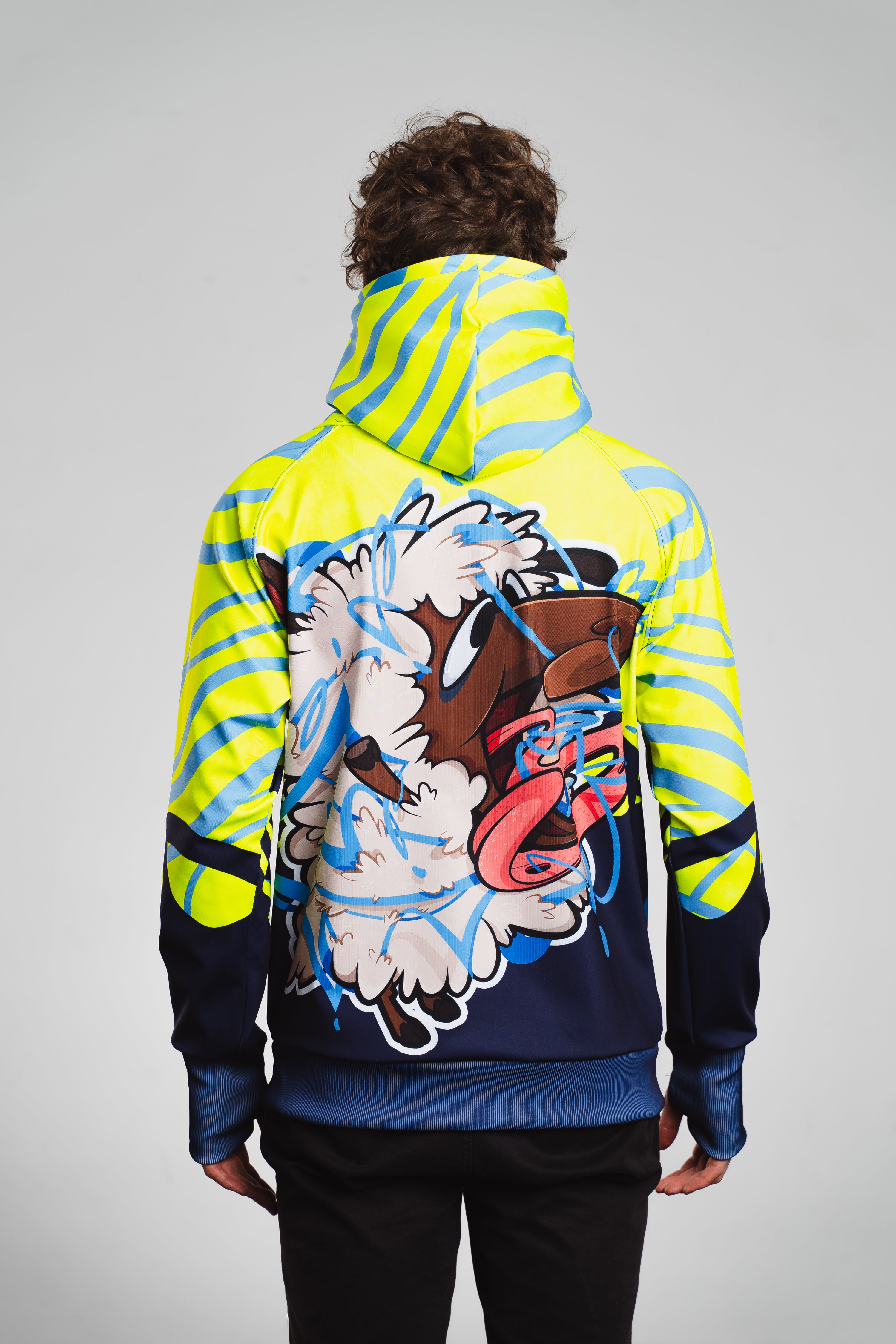 M's Neon Splash Zip Hoodie