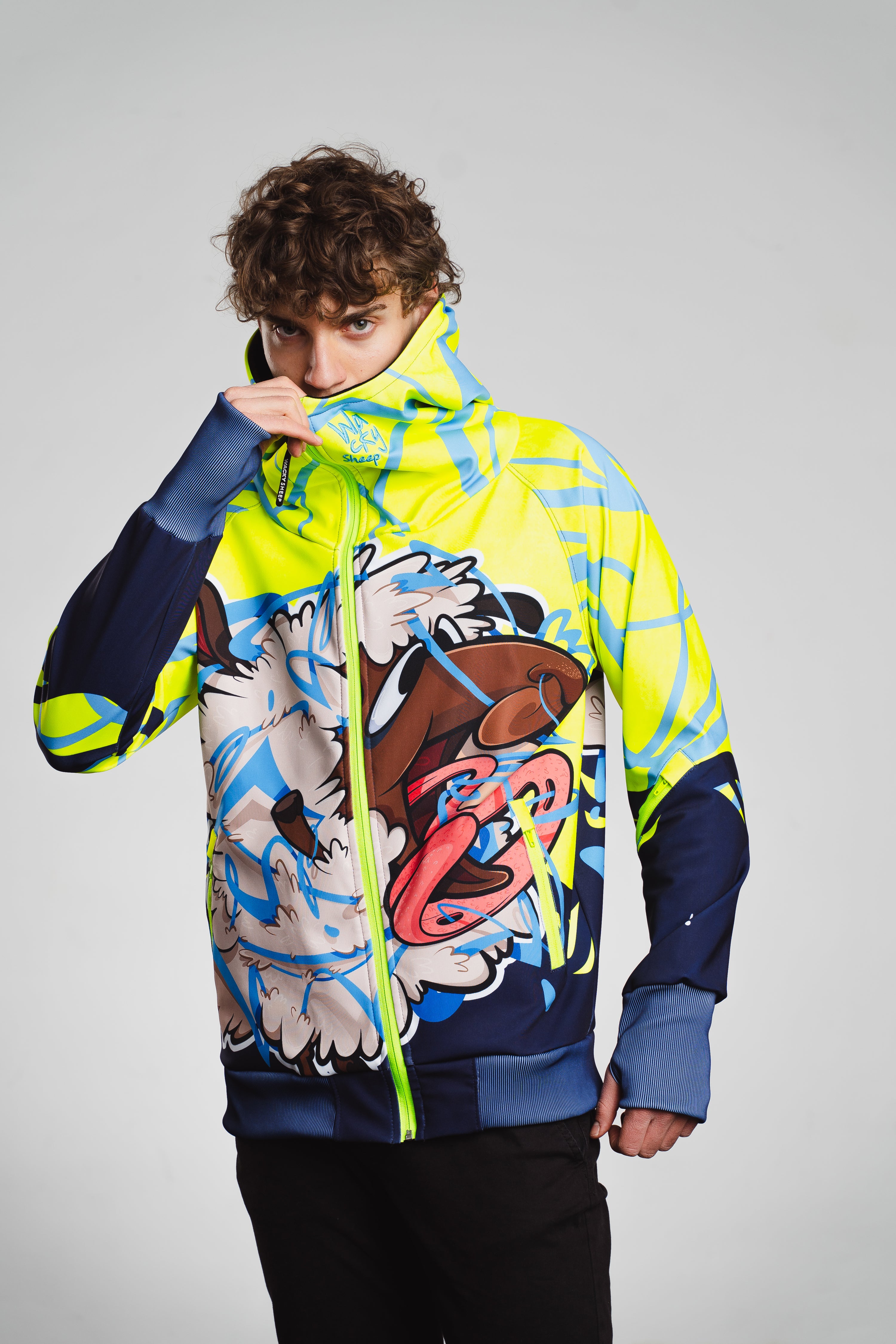 M's Neon Splash Zip Hoodie