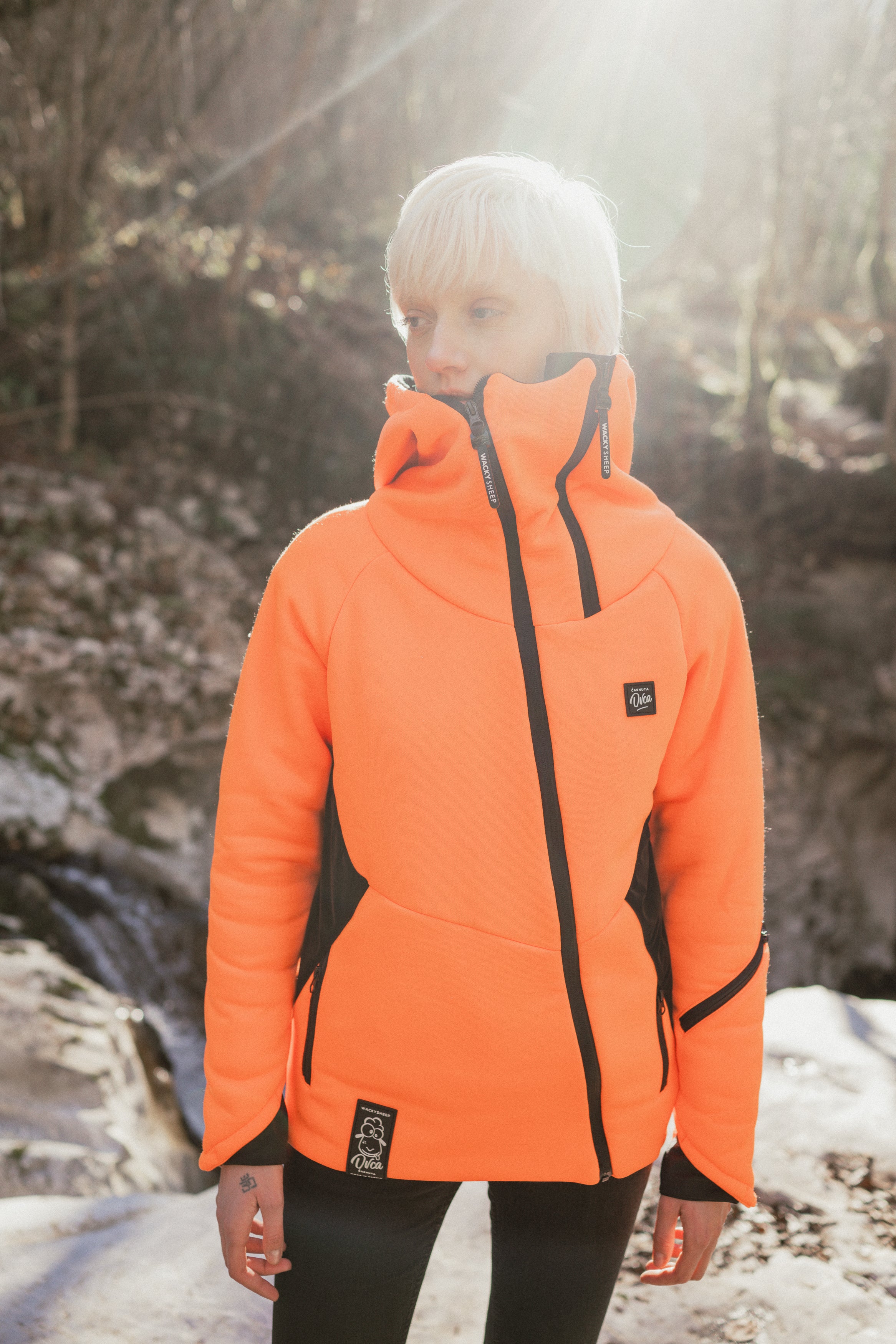 W's Orange Zip Hoodie