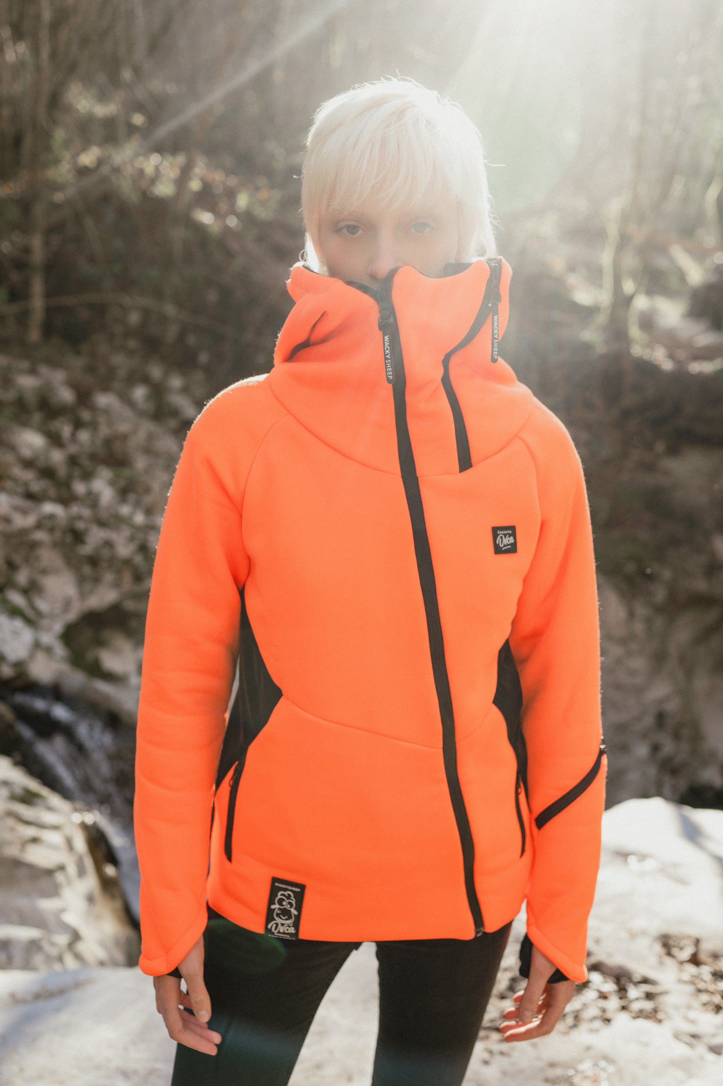 W's Orange Zip Hoodie
