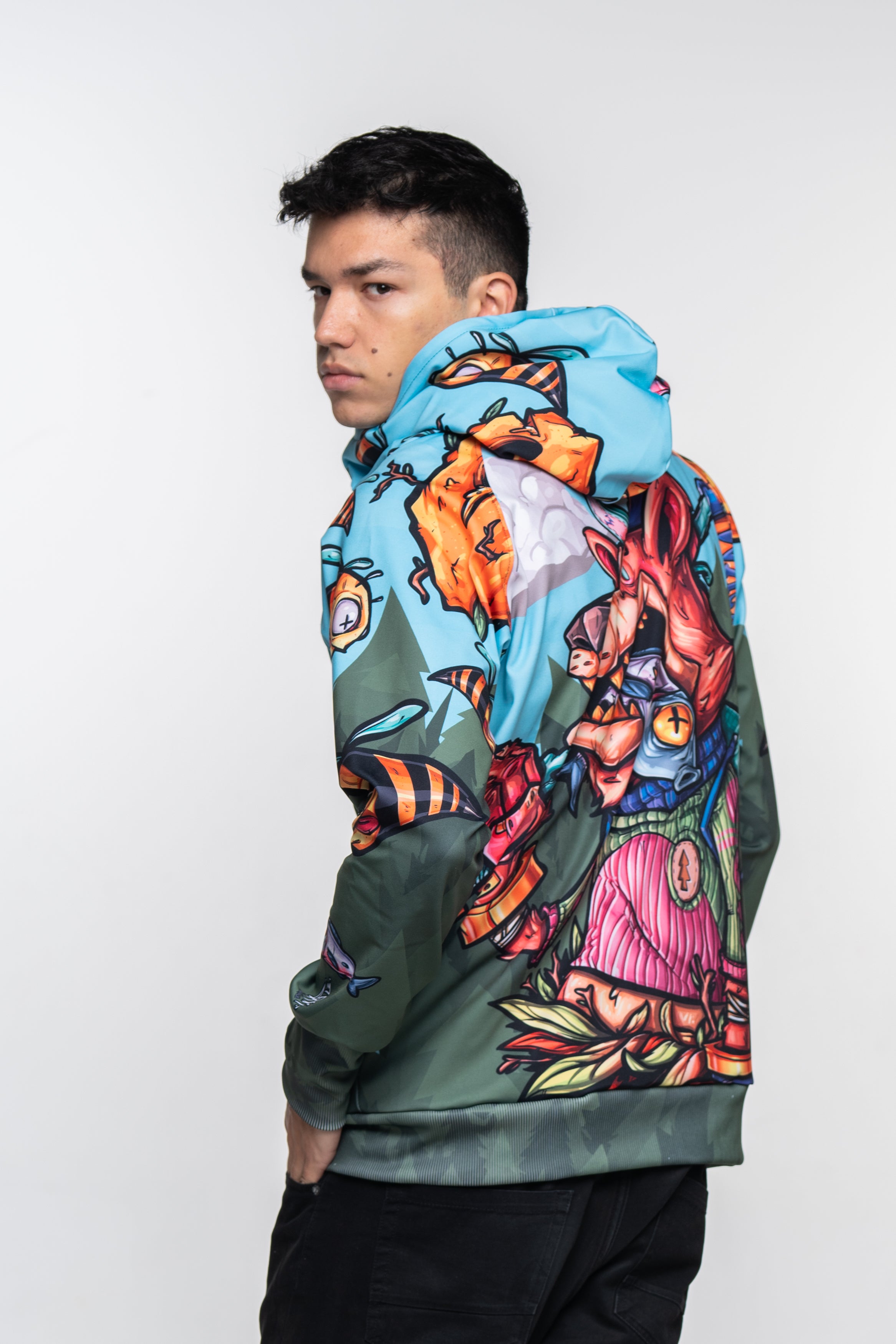 M's Bear Zip Hoodie