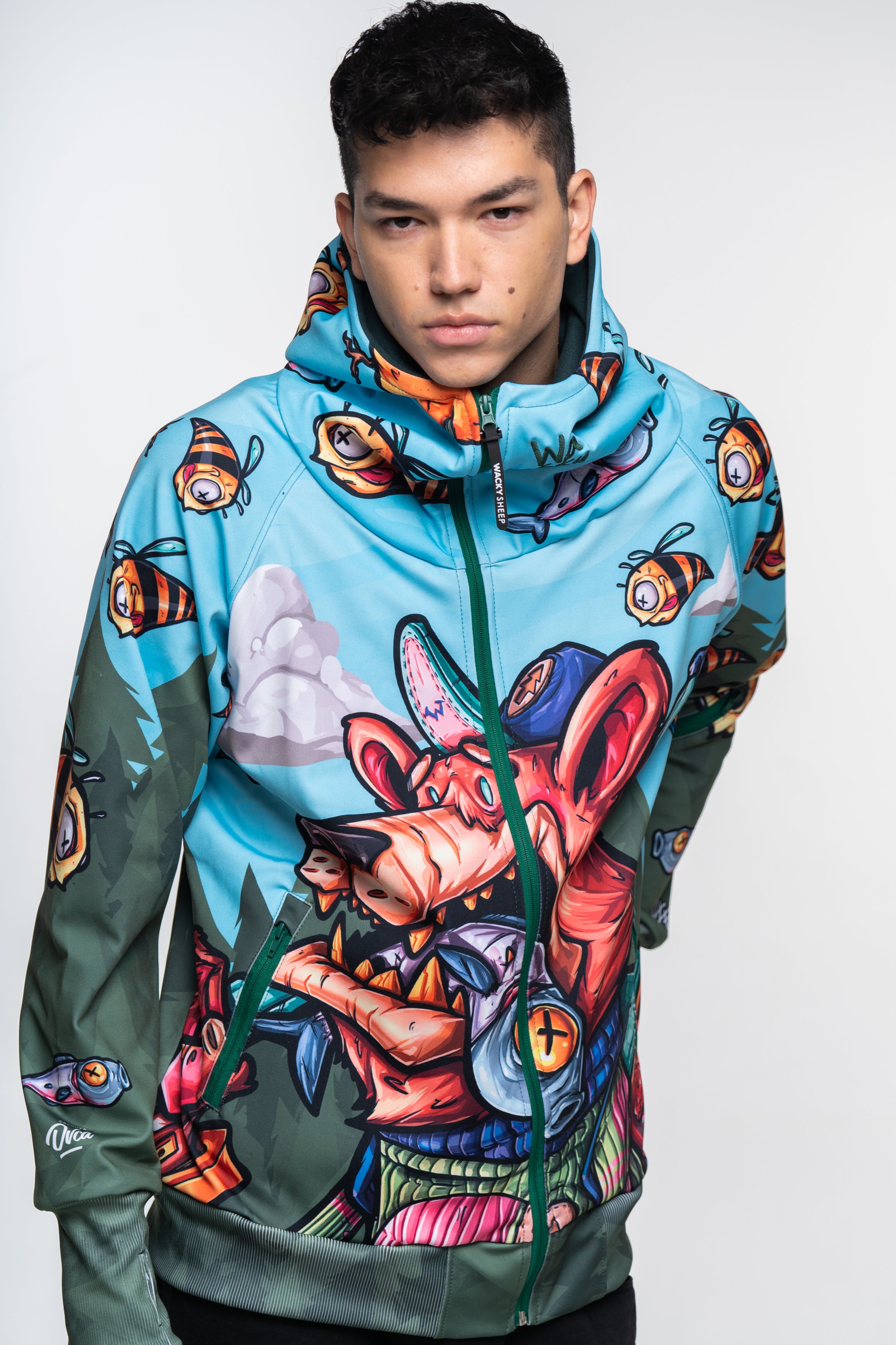 M's Bear Zip Hoodie