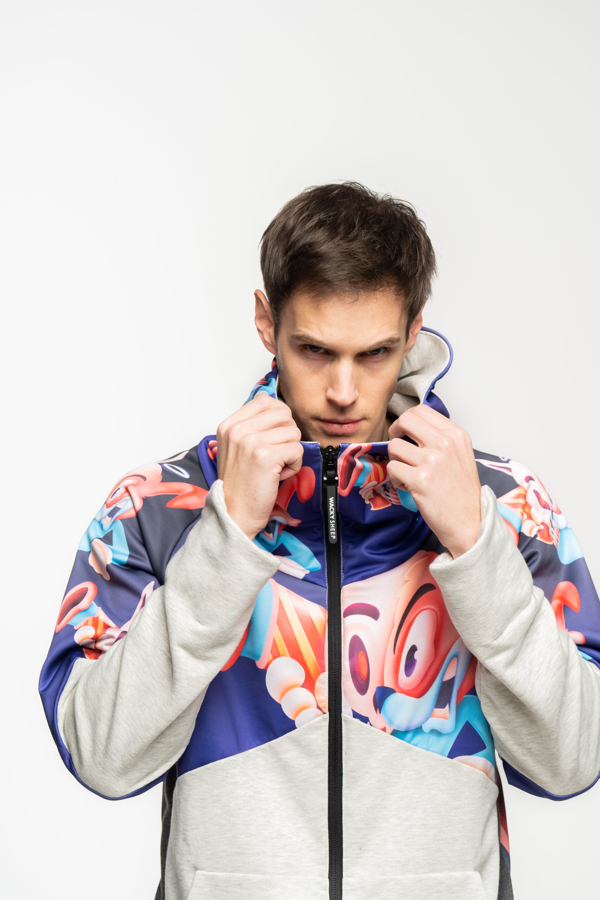 M's Purple Rabbit Zip Hoodie