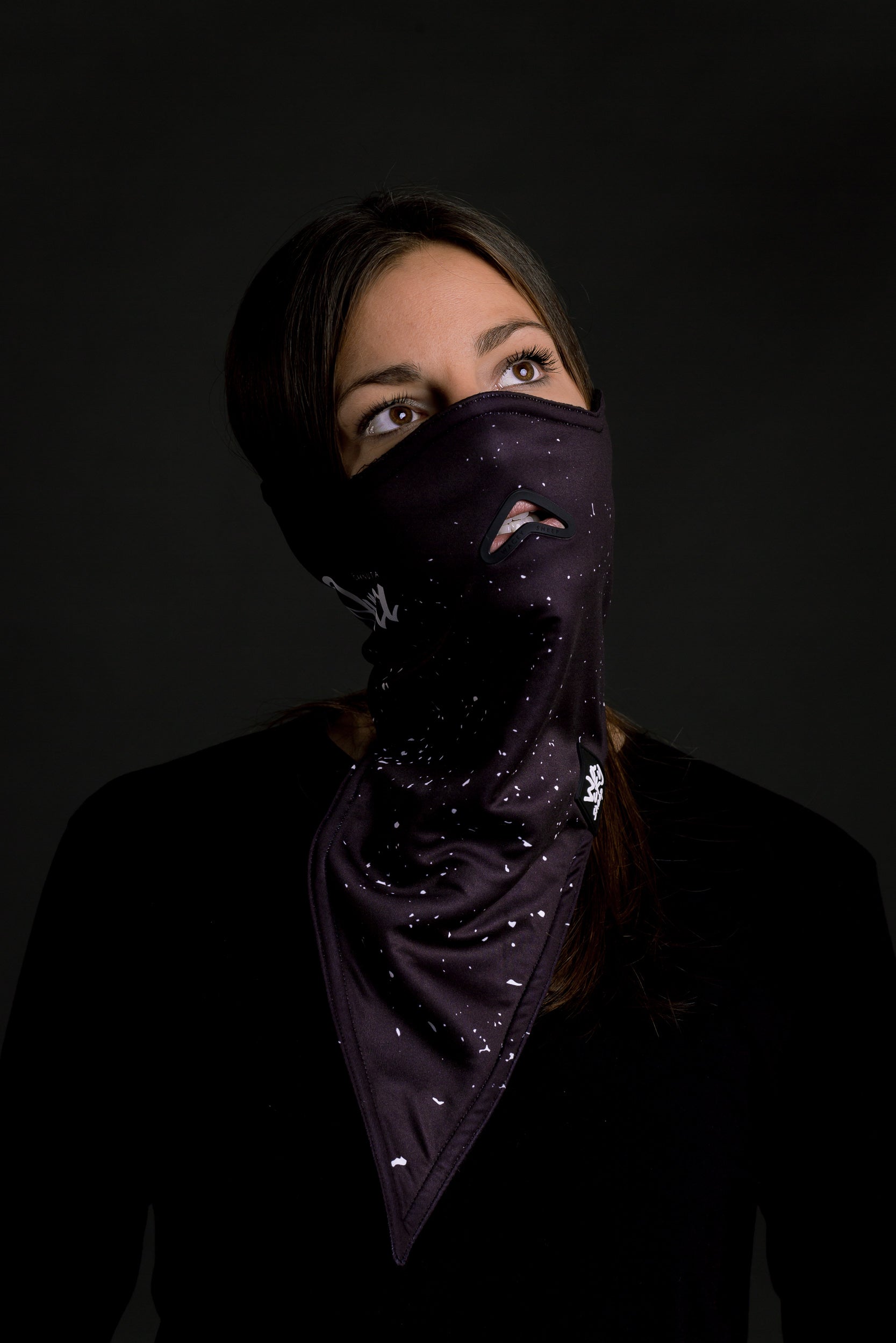 Black Breathing Hole Bandana