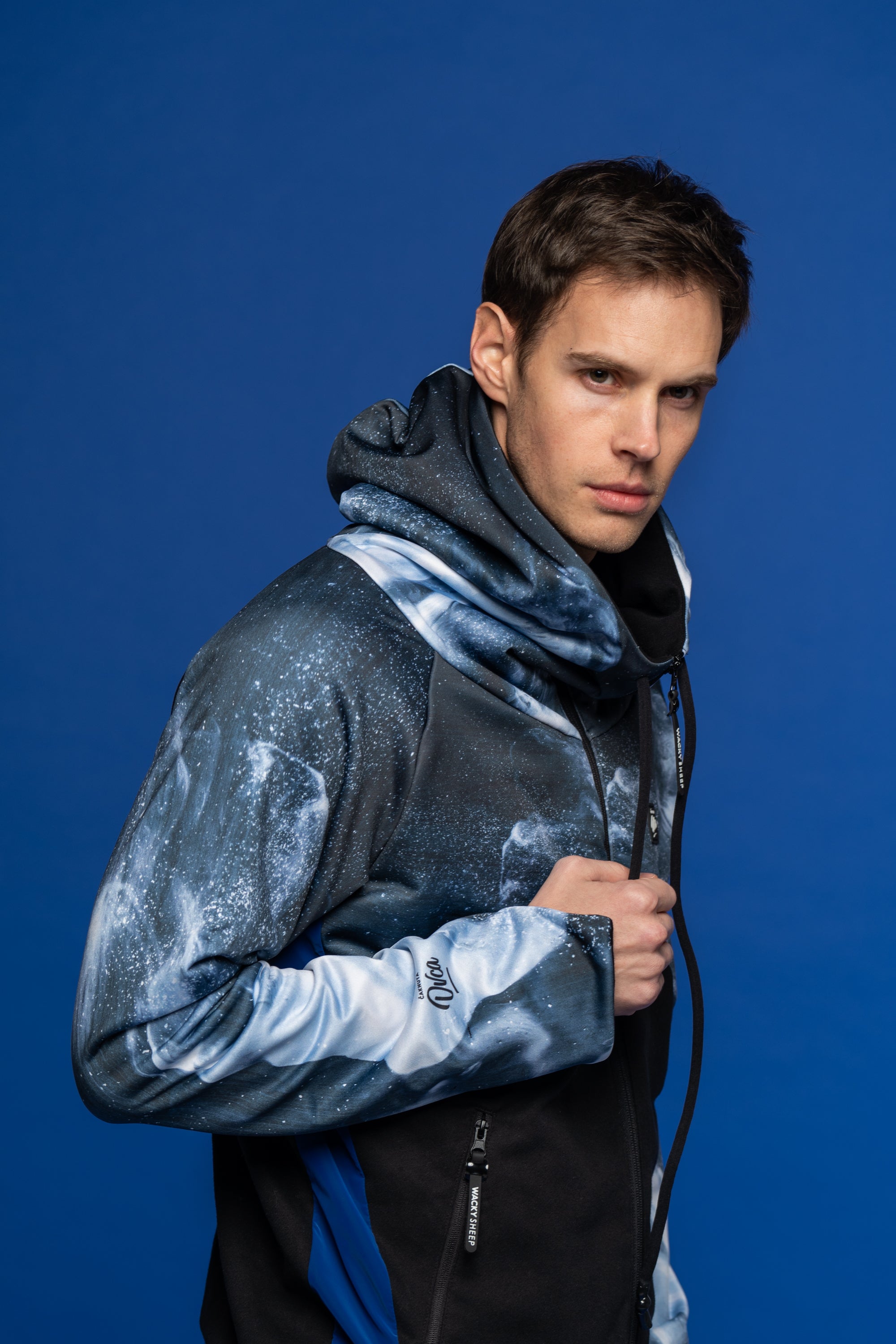 M's Black Smoke Zip Hoodie