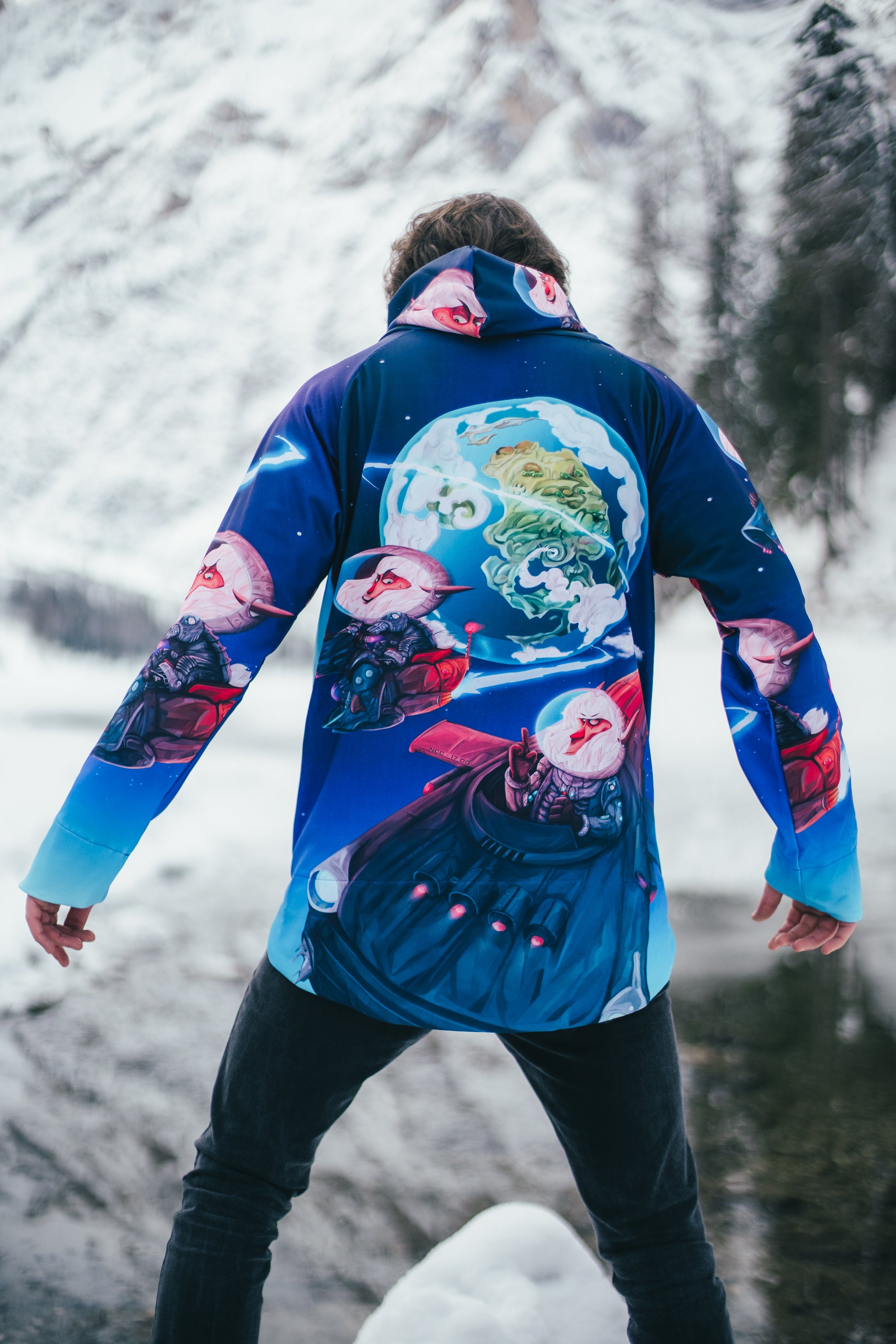 M's Space Marbles Zip Hoodie