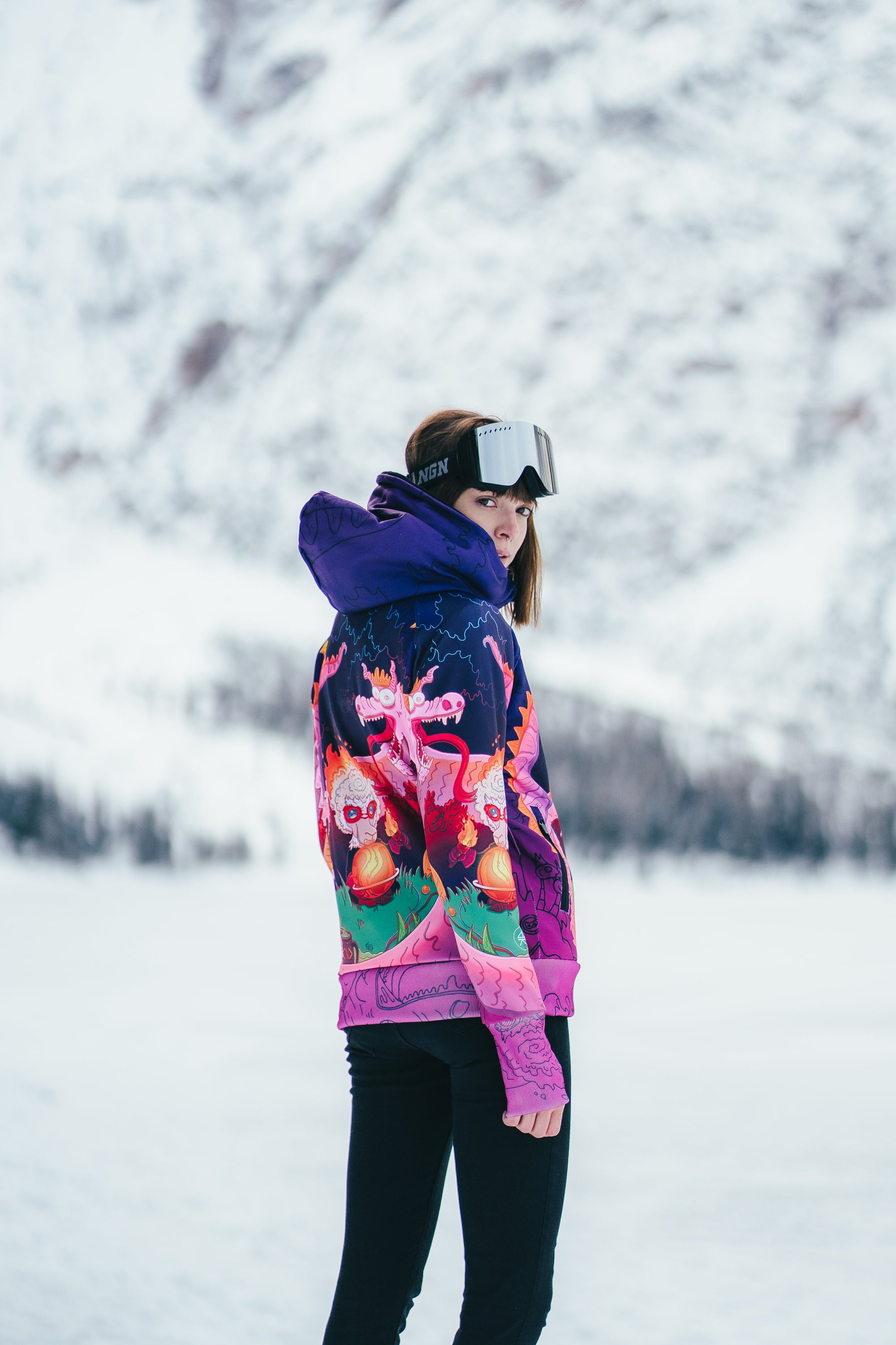 W's Purple Azdaha Zip Hoodie