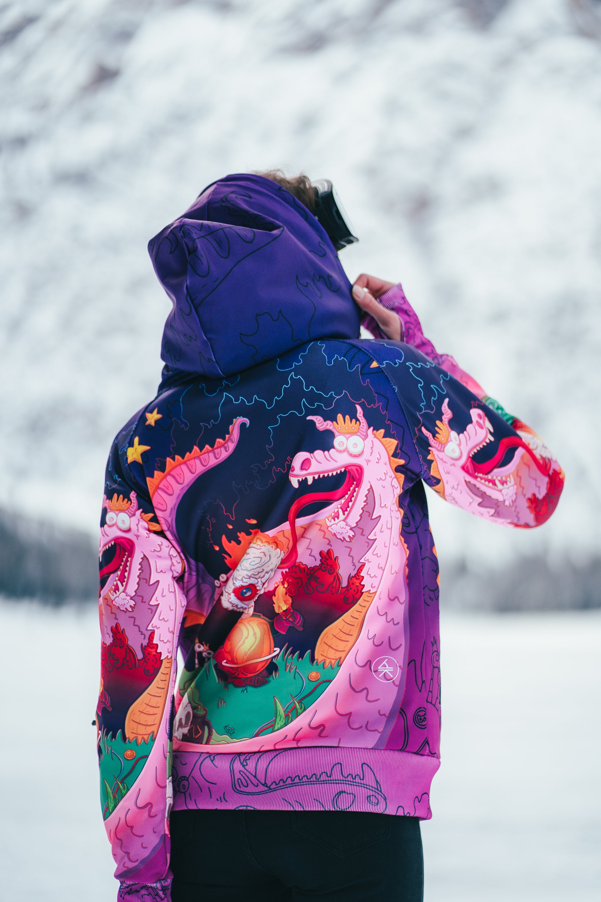 W's Purple Azdaha Zip Hoodie