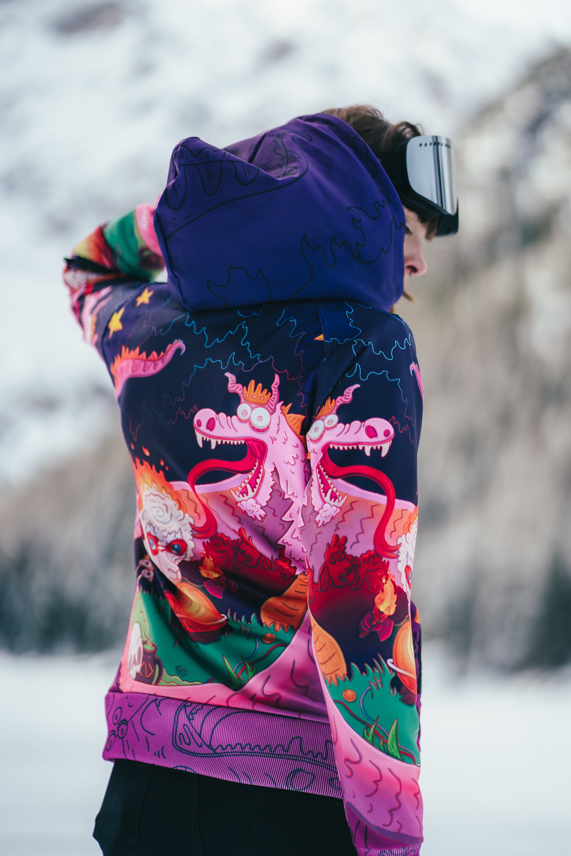 W's Purple Azdaha Zip Hoodie