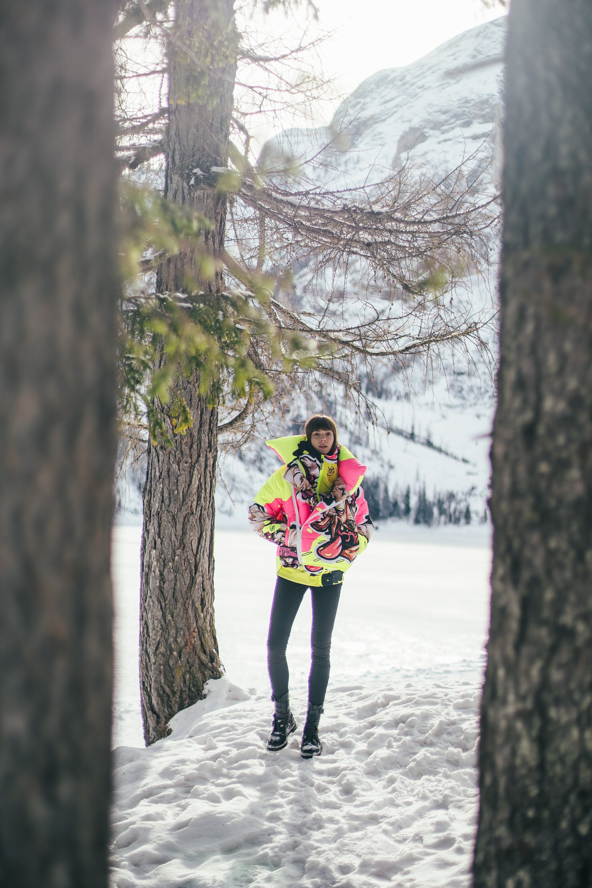 W's Neon Pink Puff Jacket