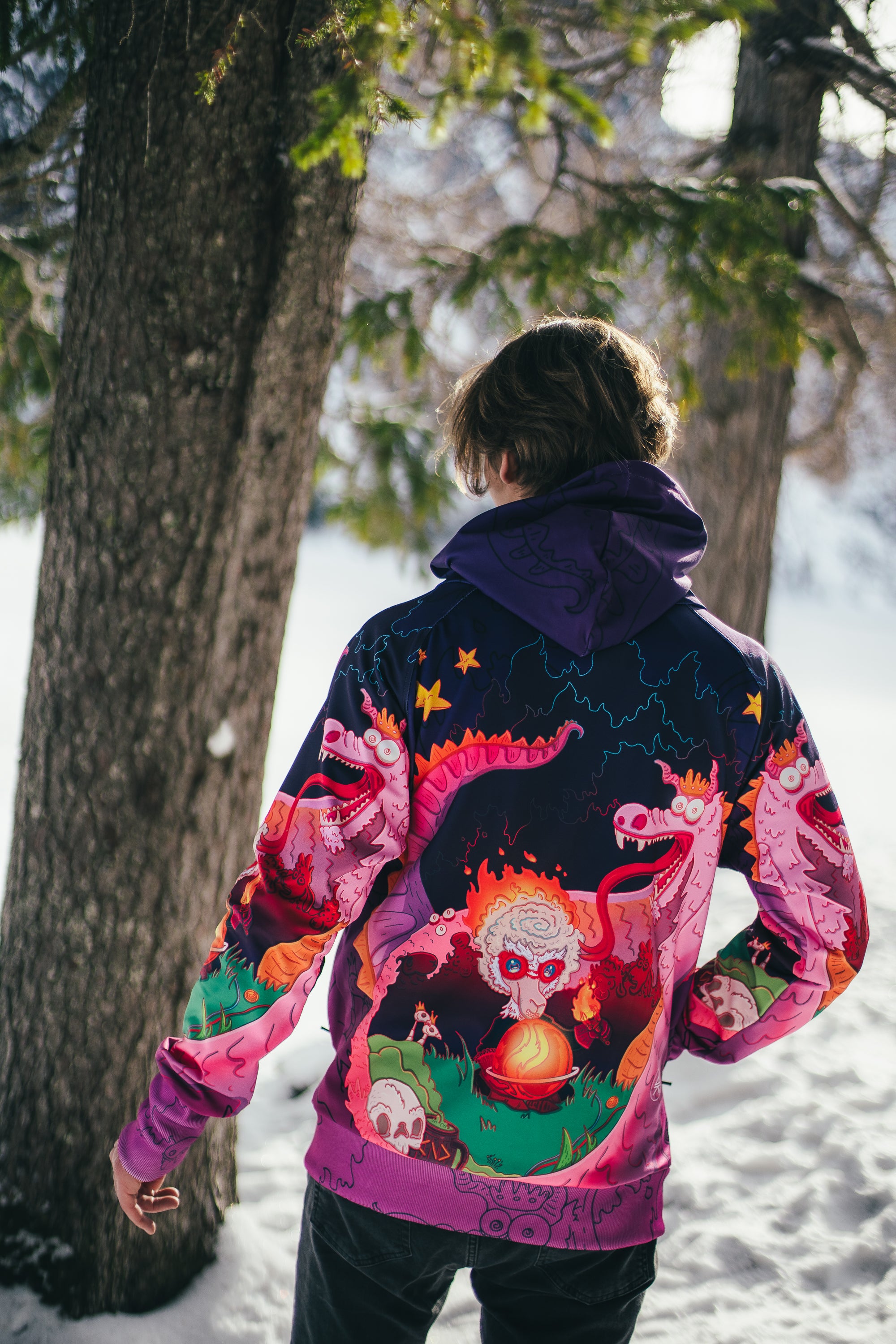 M's Purple Azdaha Zip Hoodie