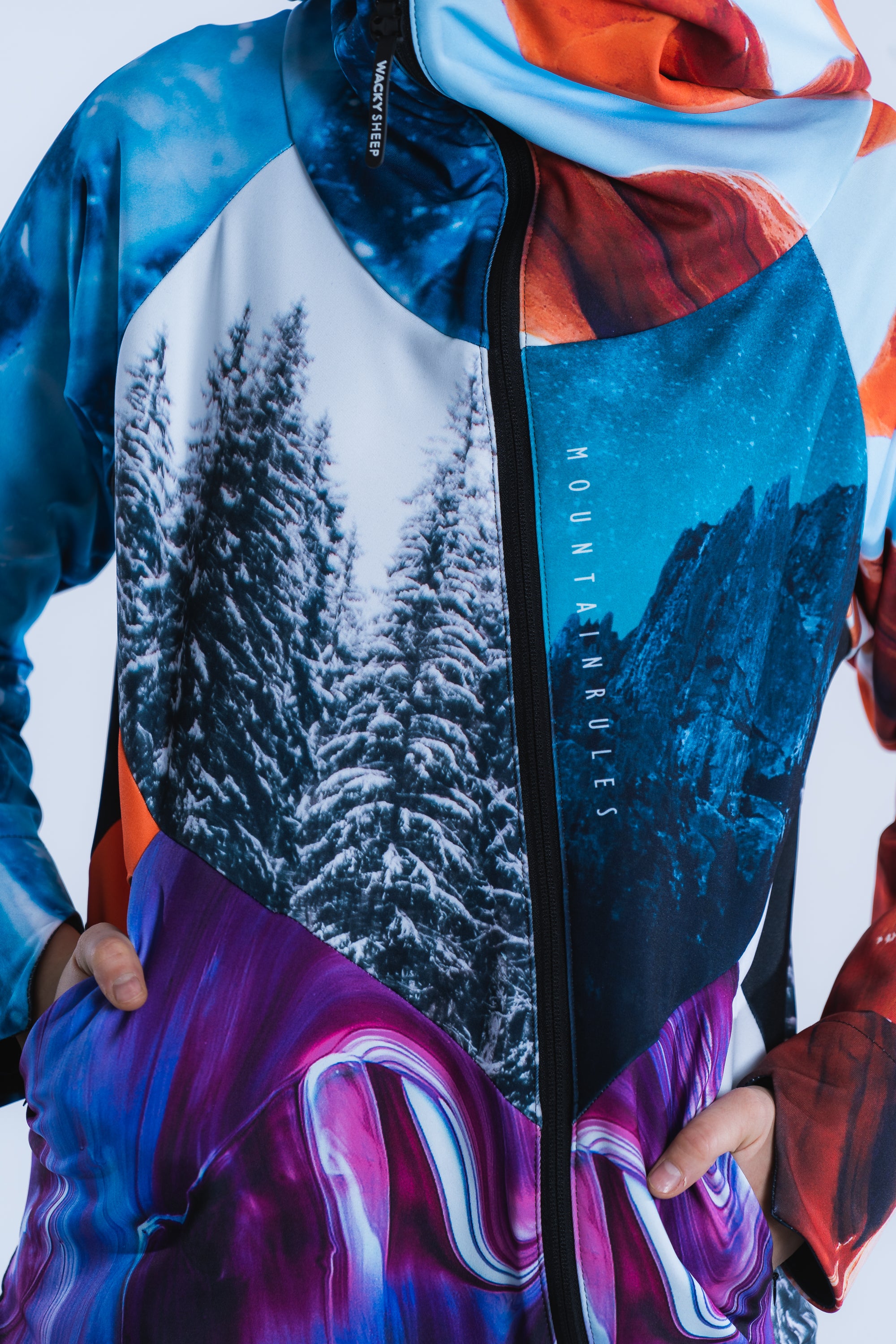 M's Colorful Zip Hoodie