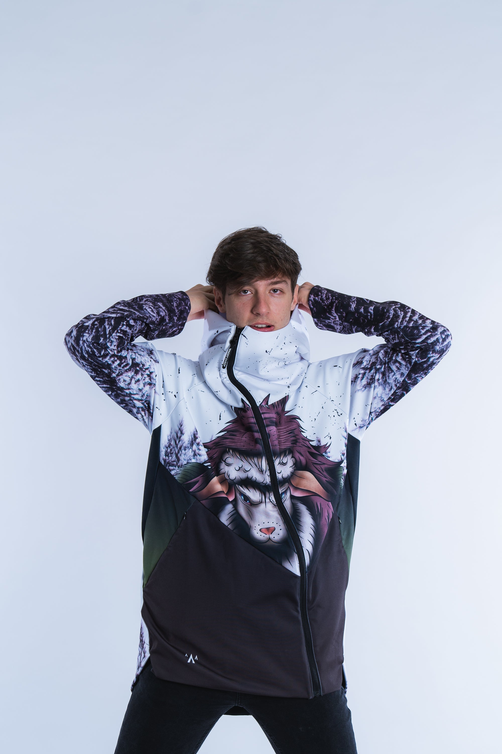 M's Wolf & Sheep Zip Hoodie