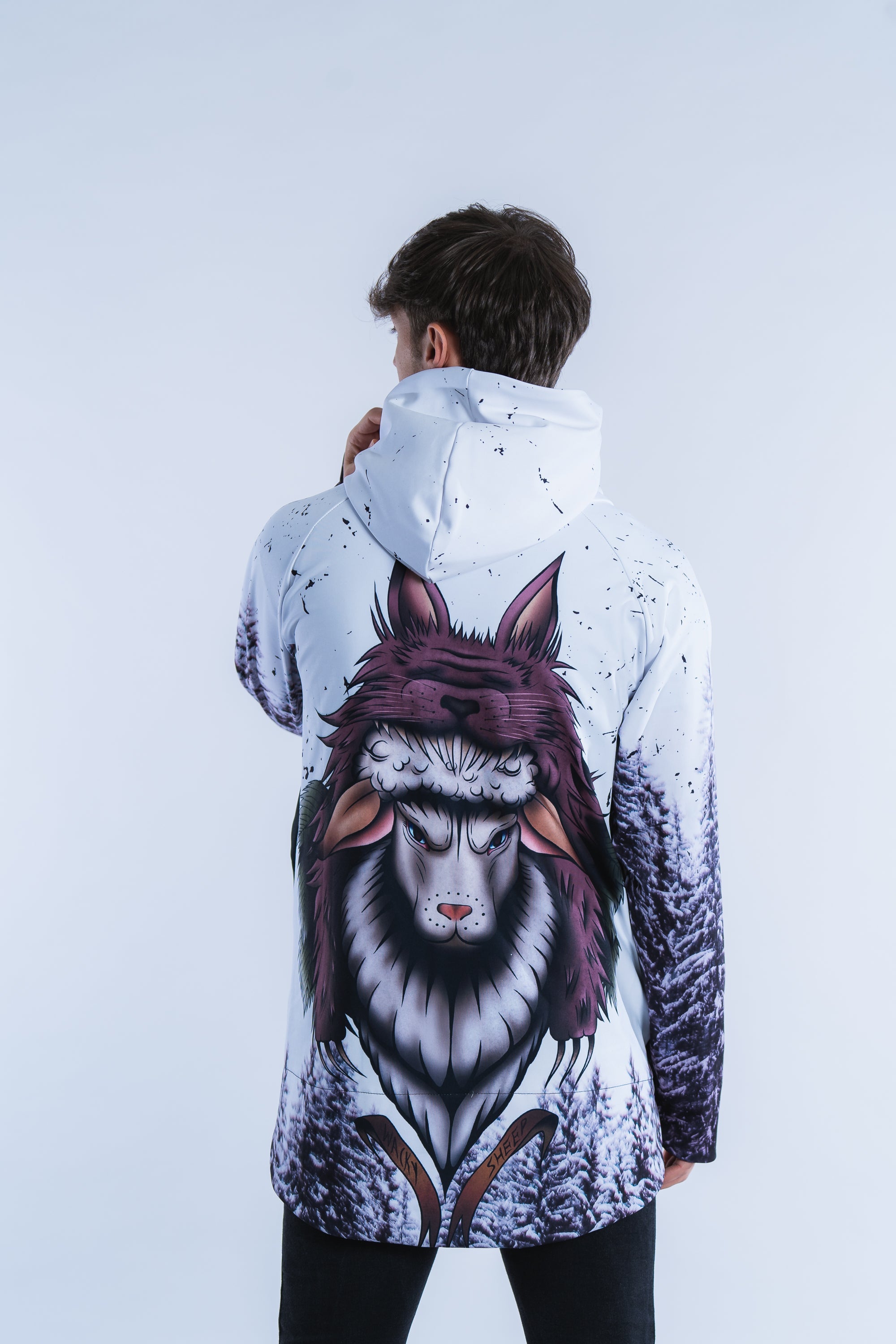 M's Wolf & Sheep Zip Hoodie