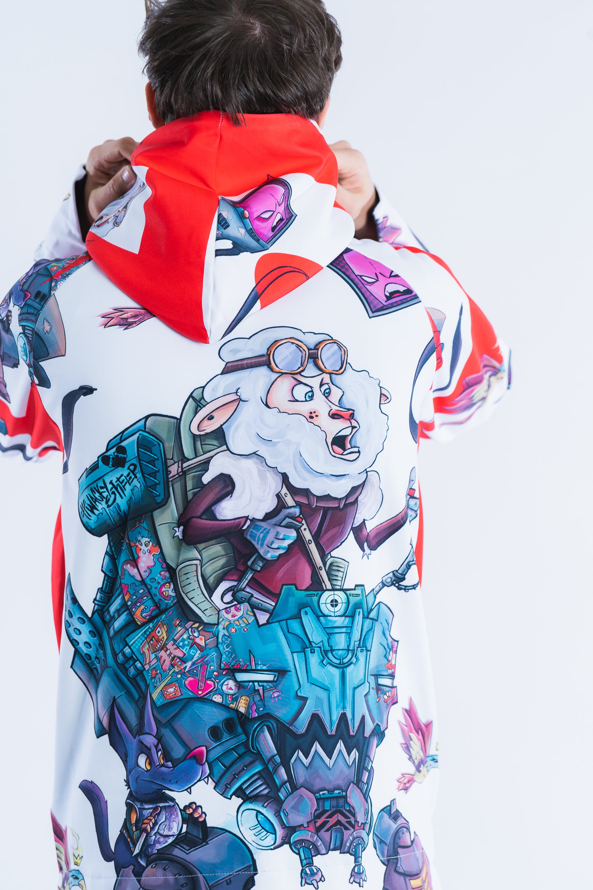 M's Battle Sheep White Hoodie