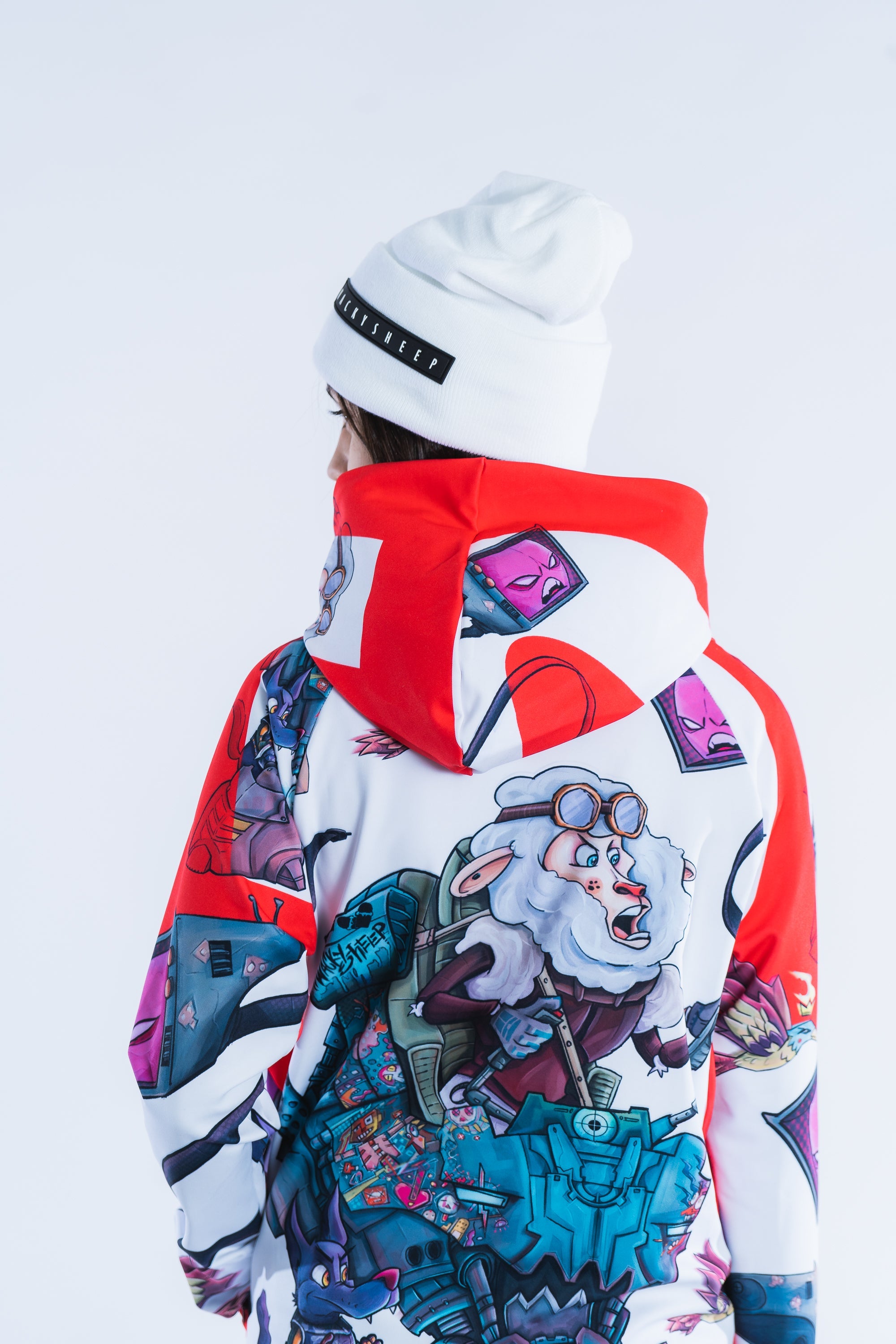 W's Battle Sheep White Hoodie