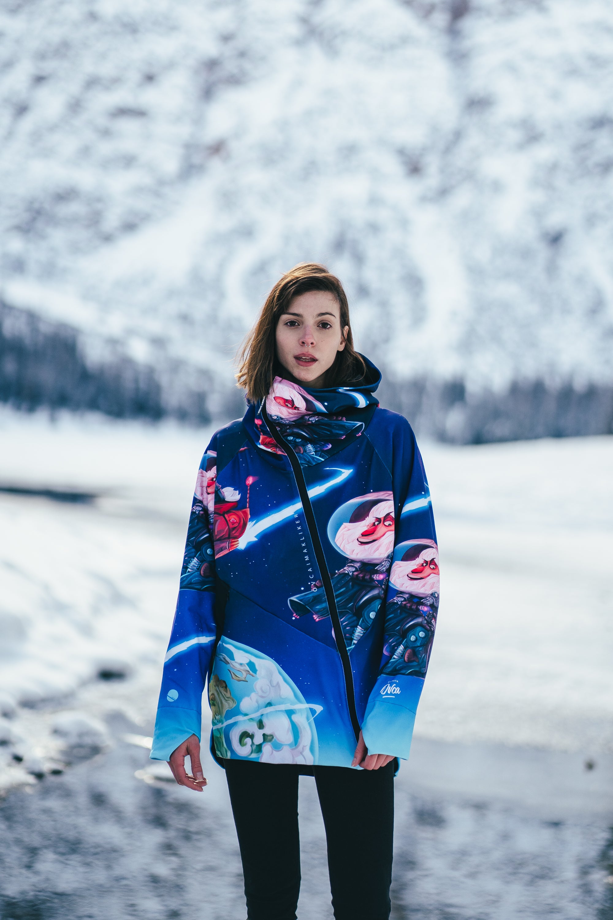 W's Space Marbles Zip Hoodie