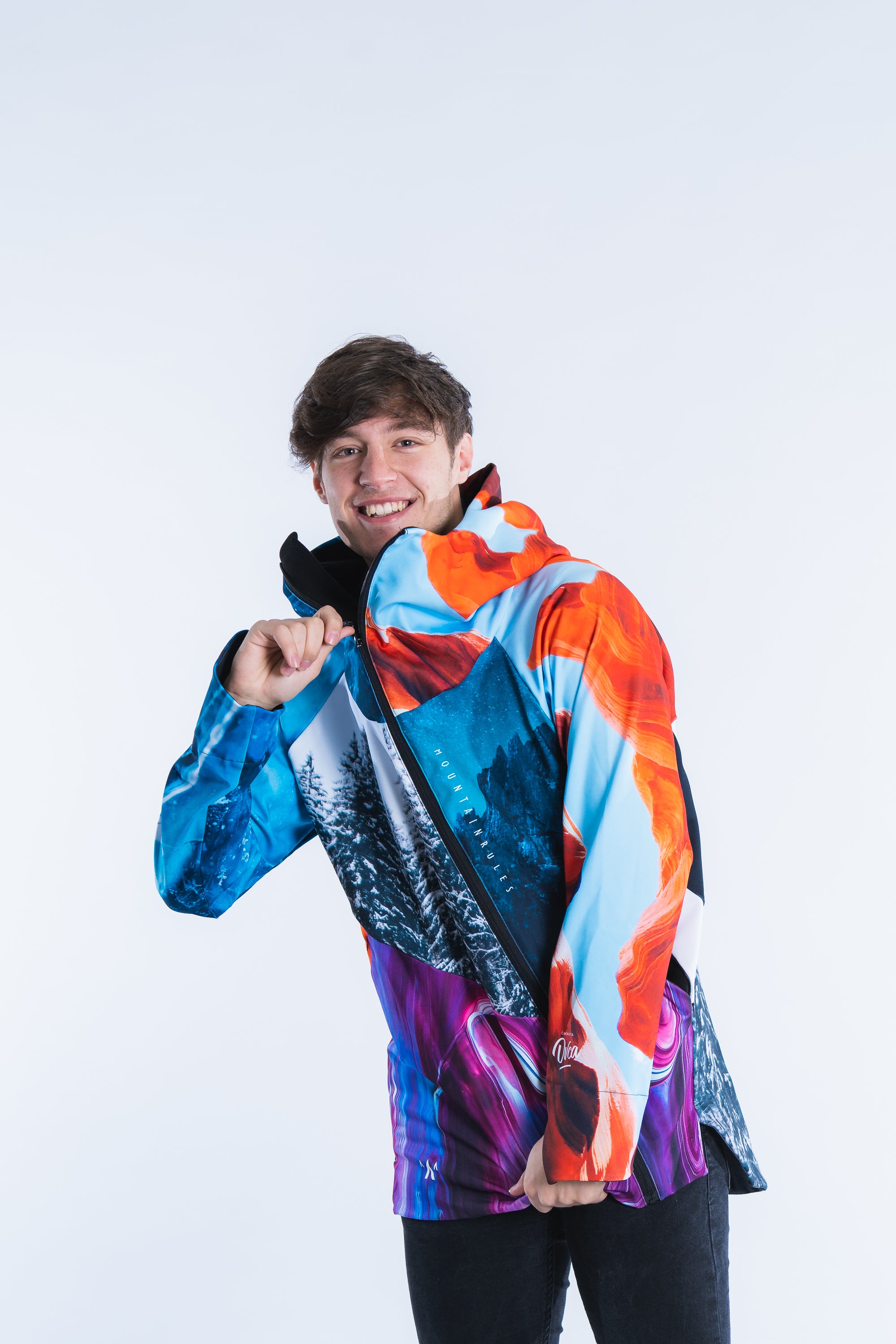 M's Colorful Zip Hoodie