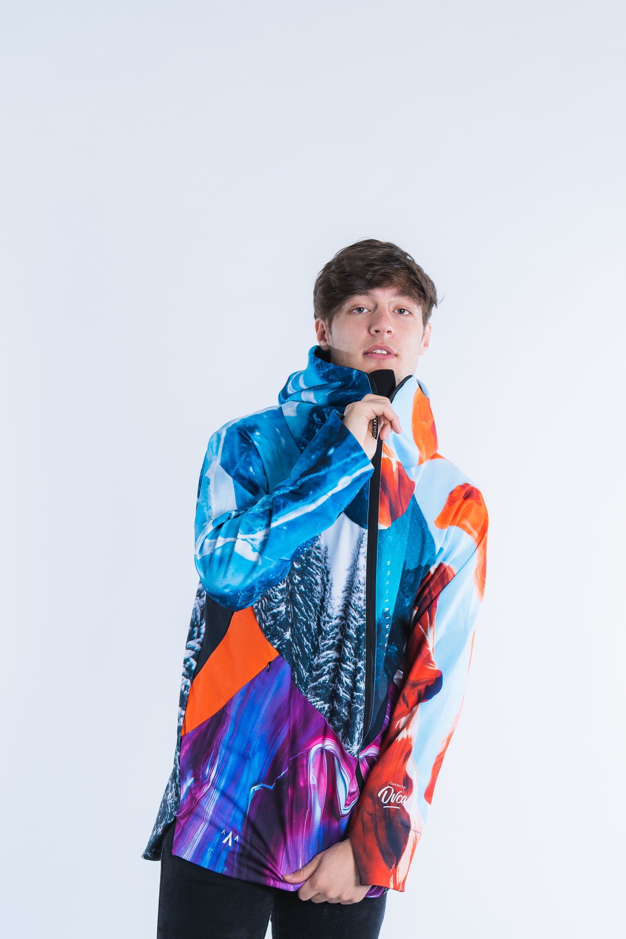M's Colorful Zip Hoodie