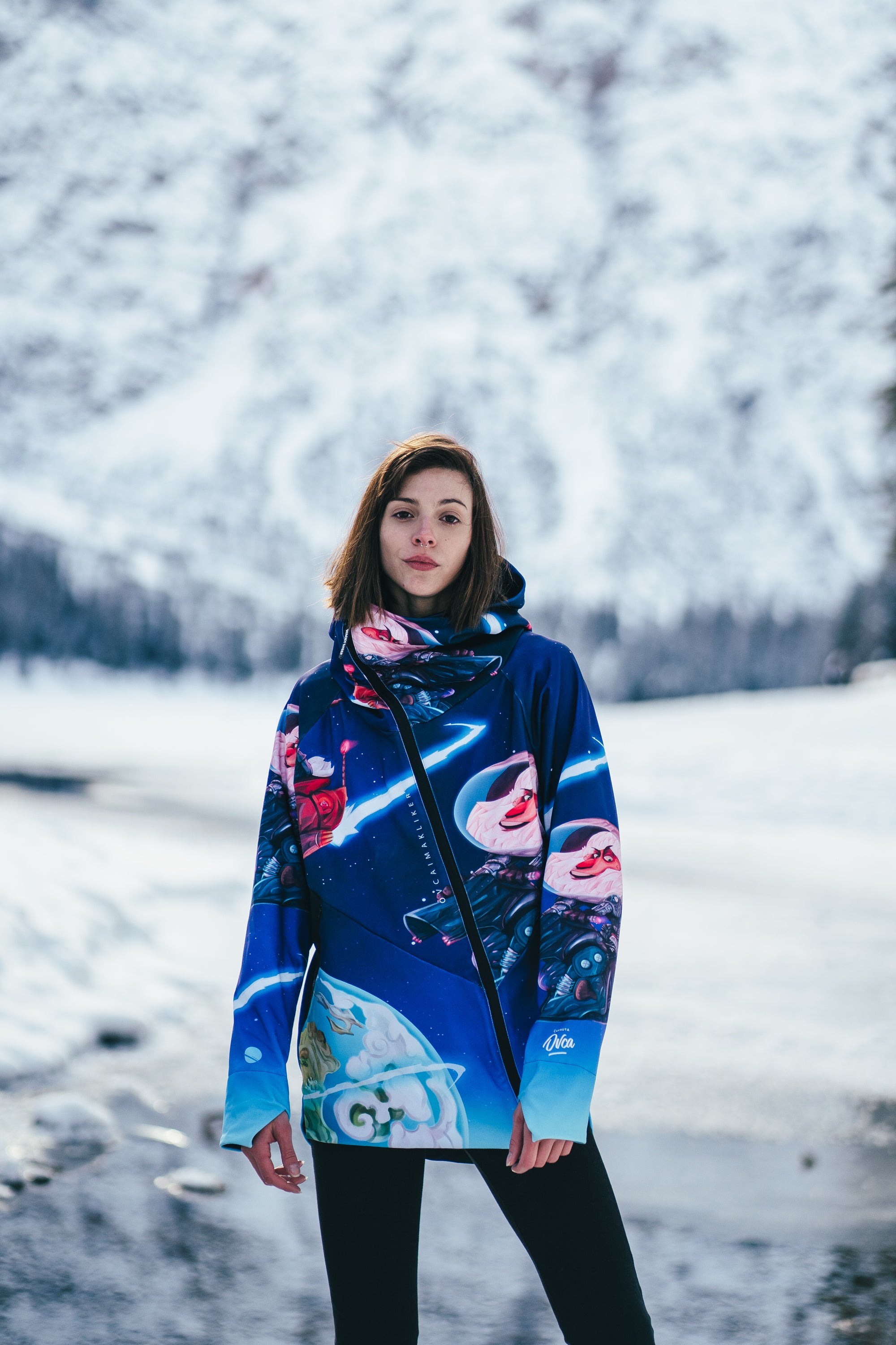 W's Space Marbles Zip Hoodie