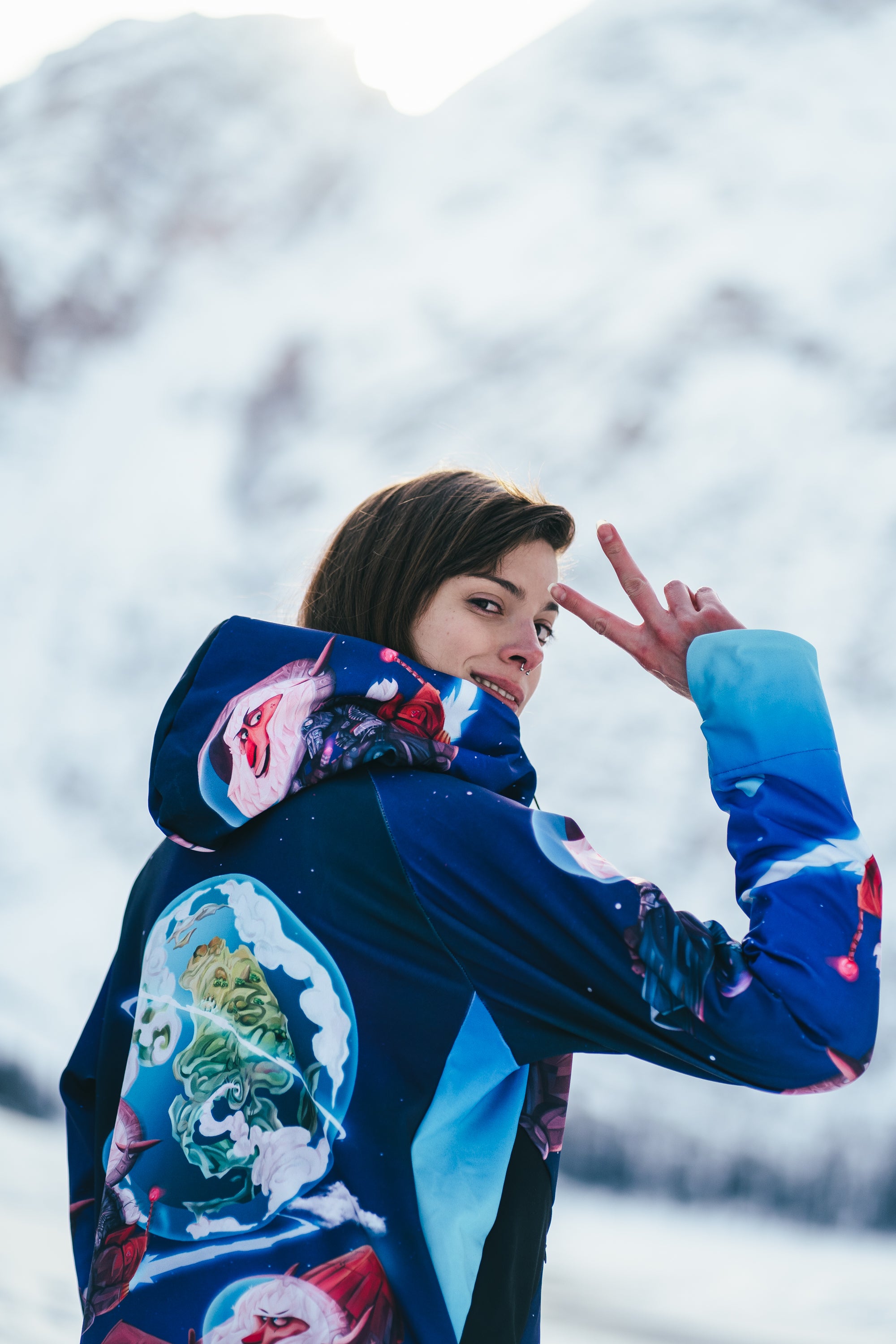 W's Space Marbles Zip Hoodie