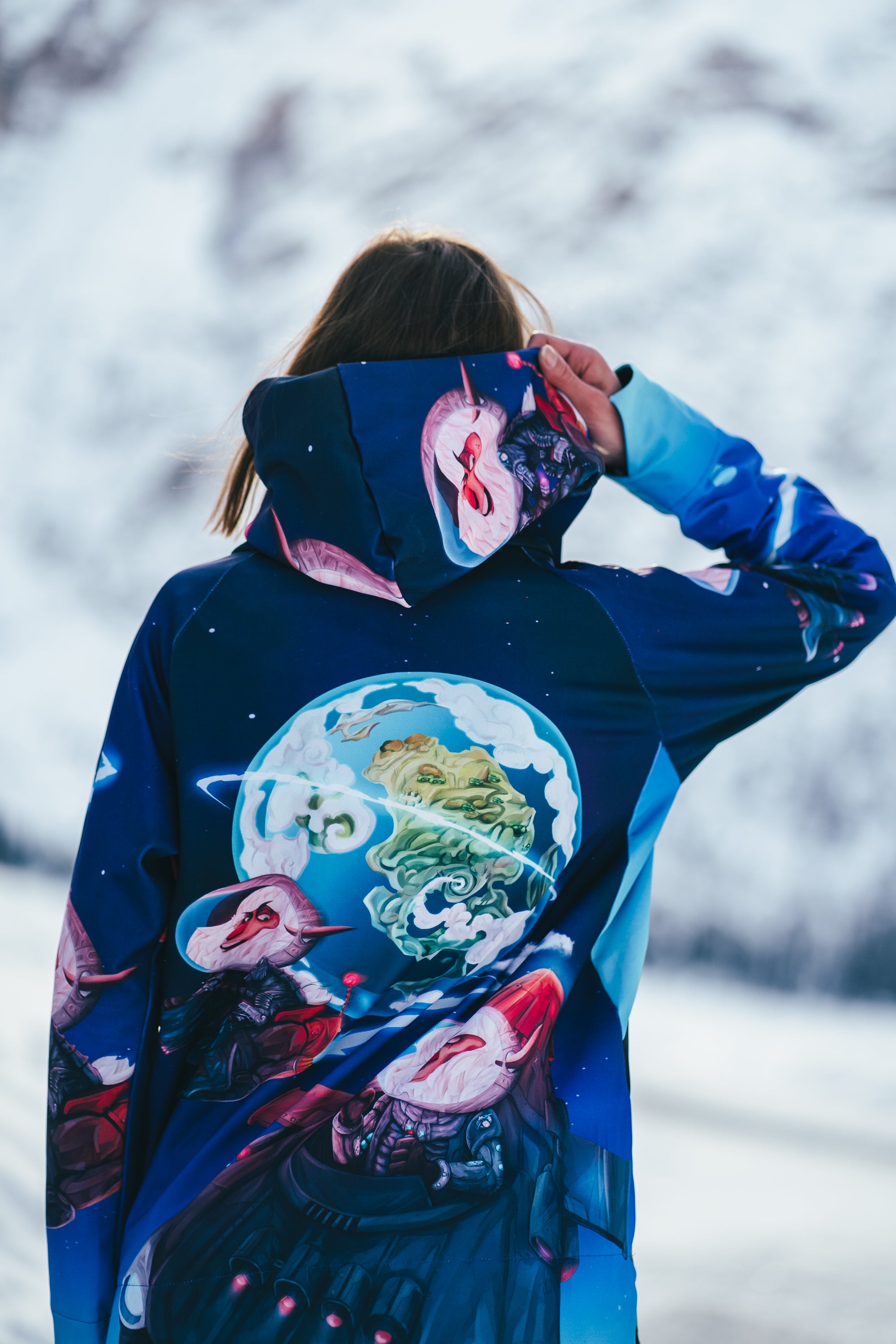 W's Space Marbles Zip Hoodie