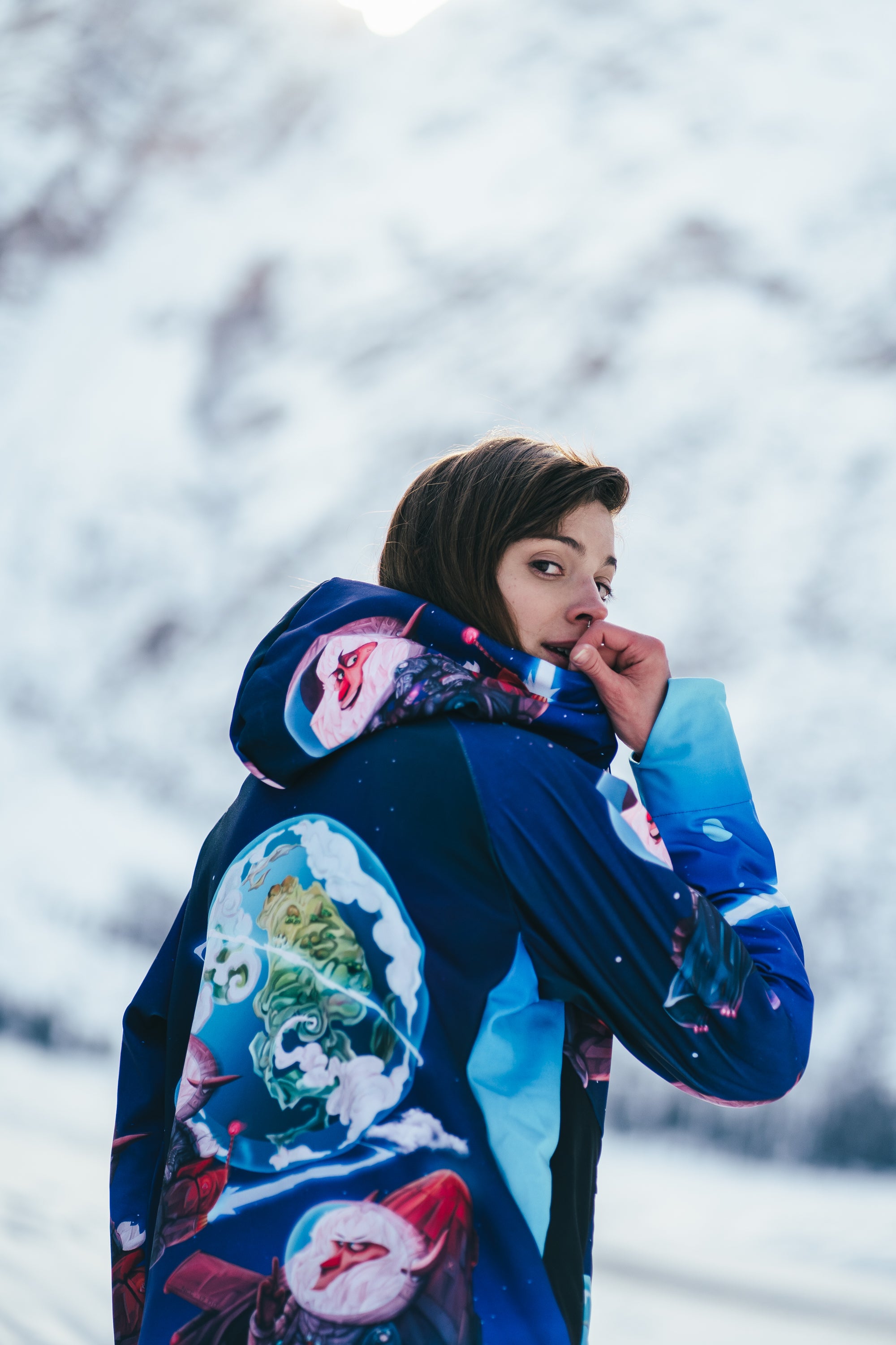 W's Space Marbles Zip Hoodie