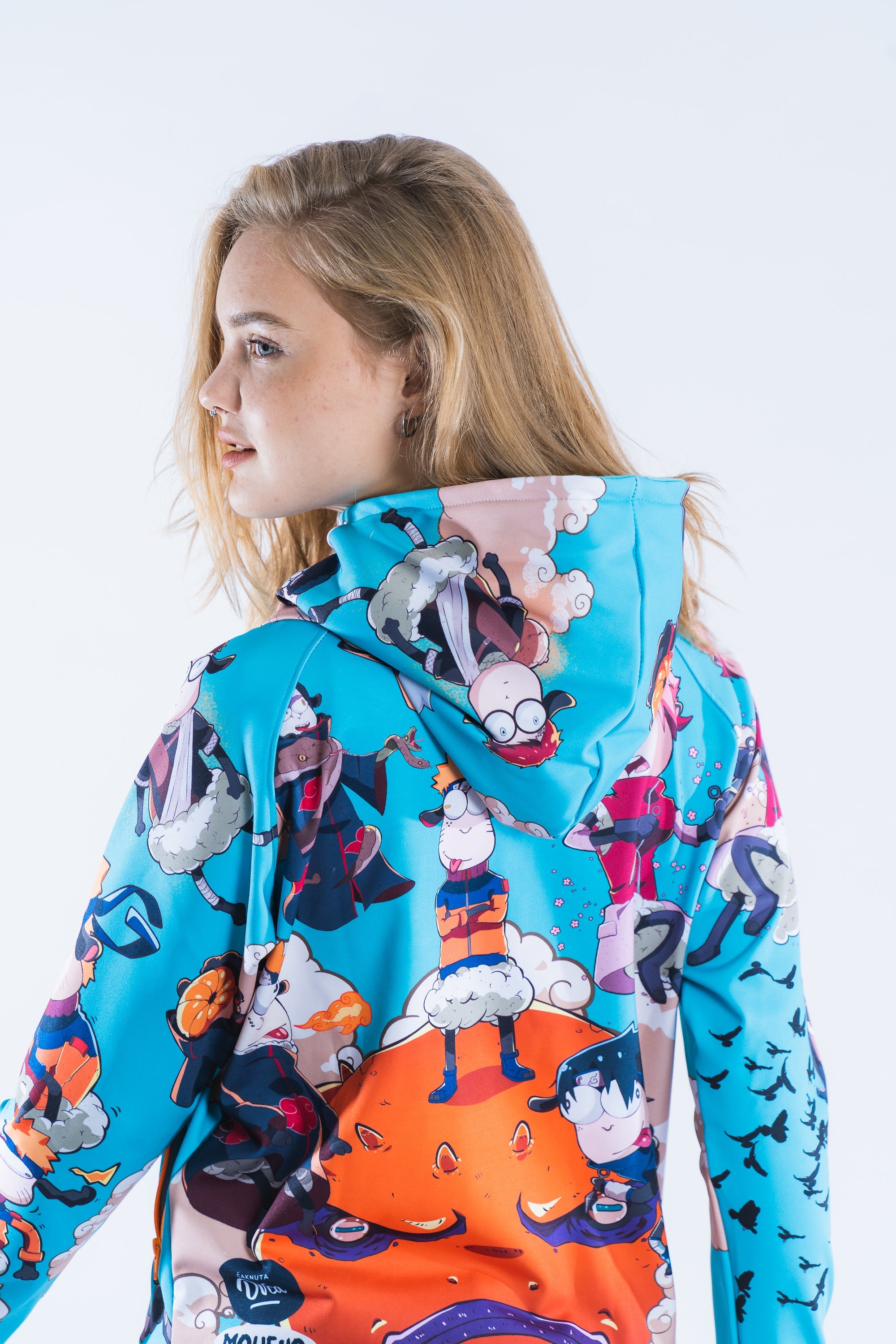 W's Shinobi Sheepuden Blue Zip Hoodie