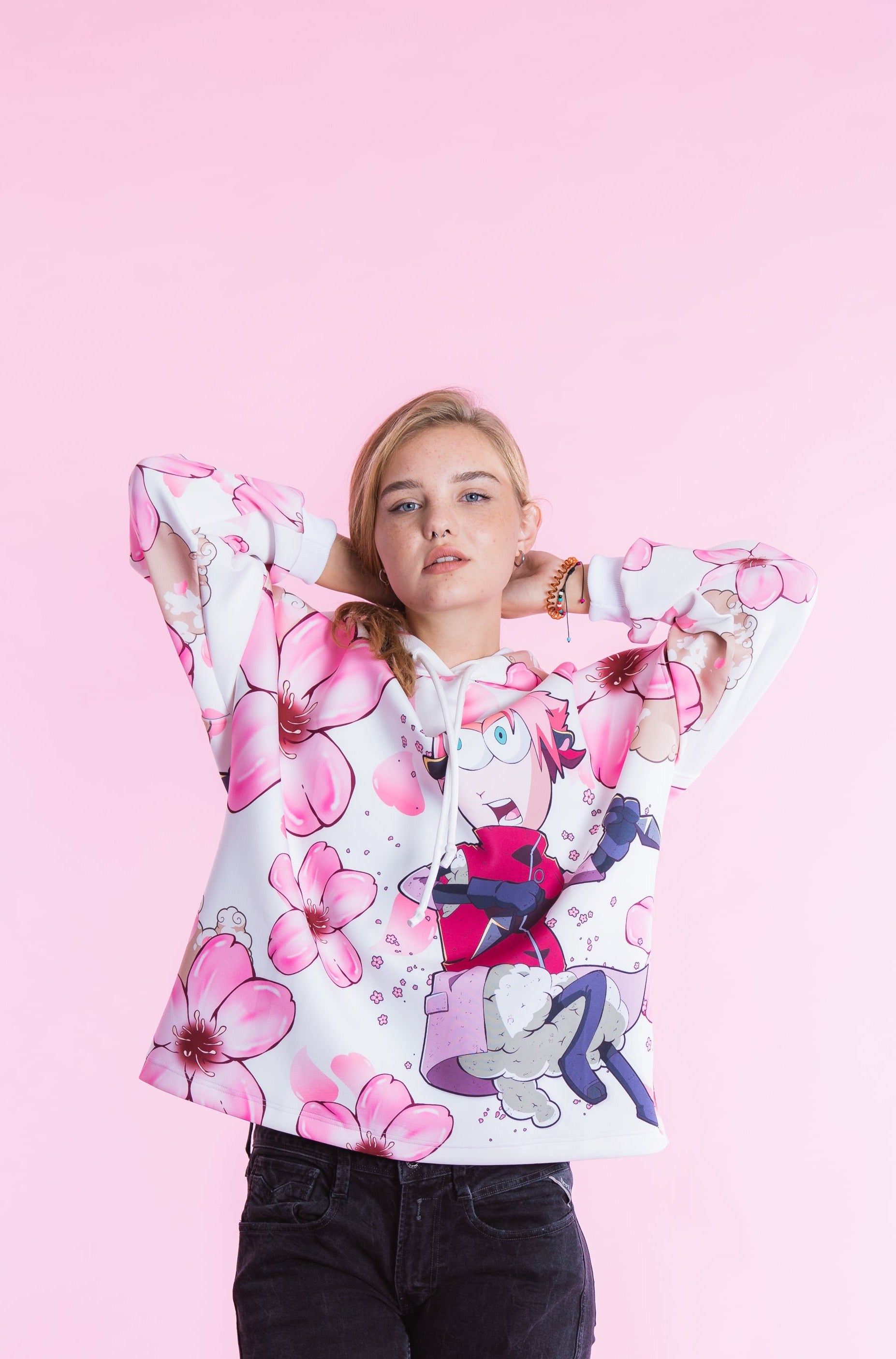 W's Oversized Shinobi Sheepuden Blossom Hoodie